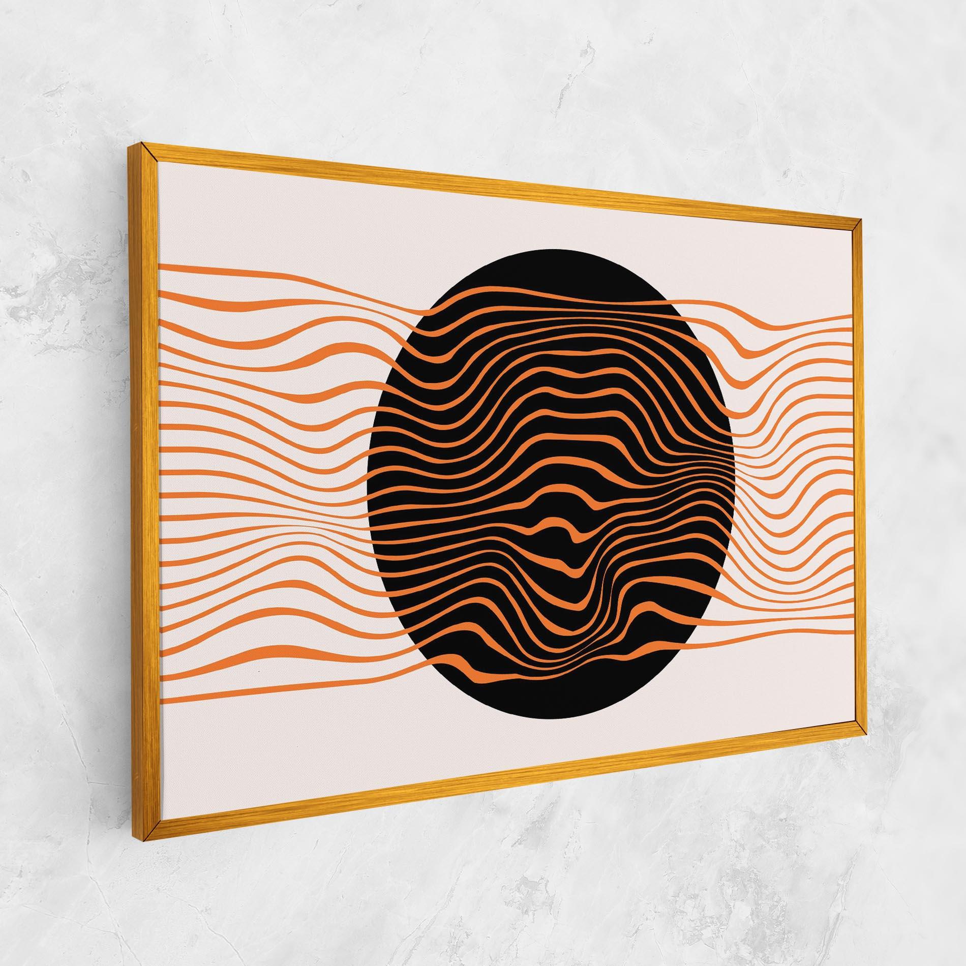 Картина на платно Black Circle mockup 1