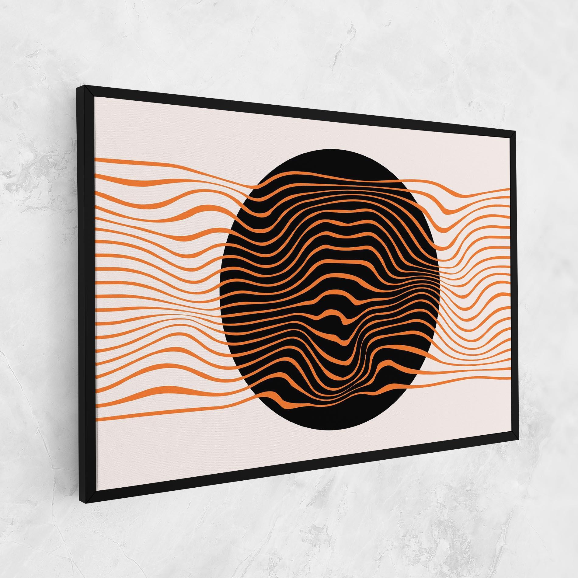 Картина на платно Black Circle mockup 1