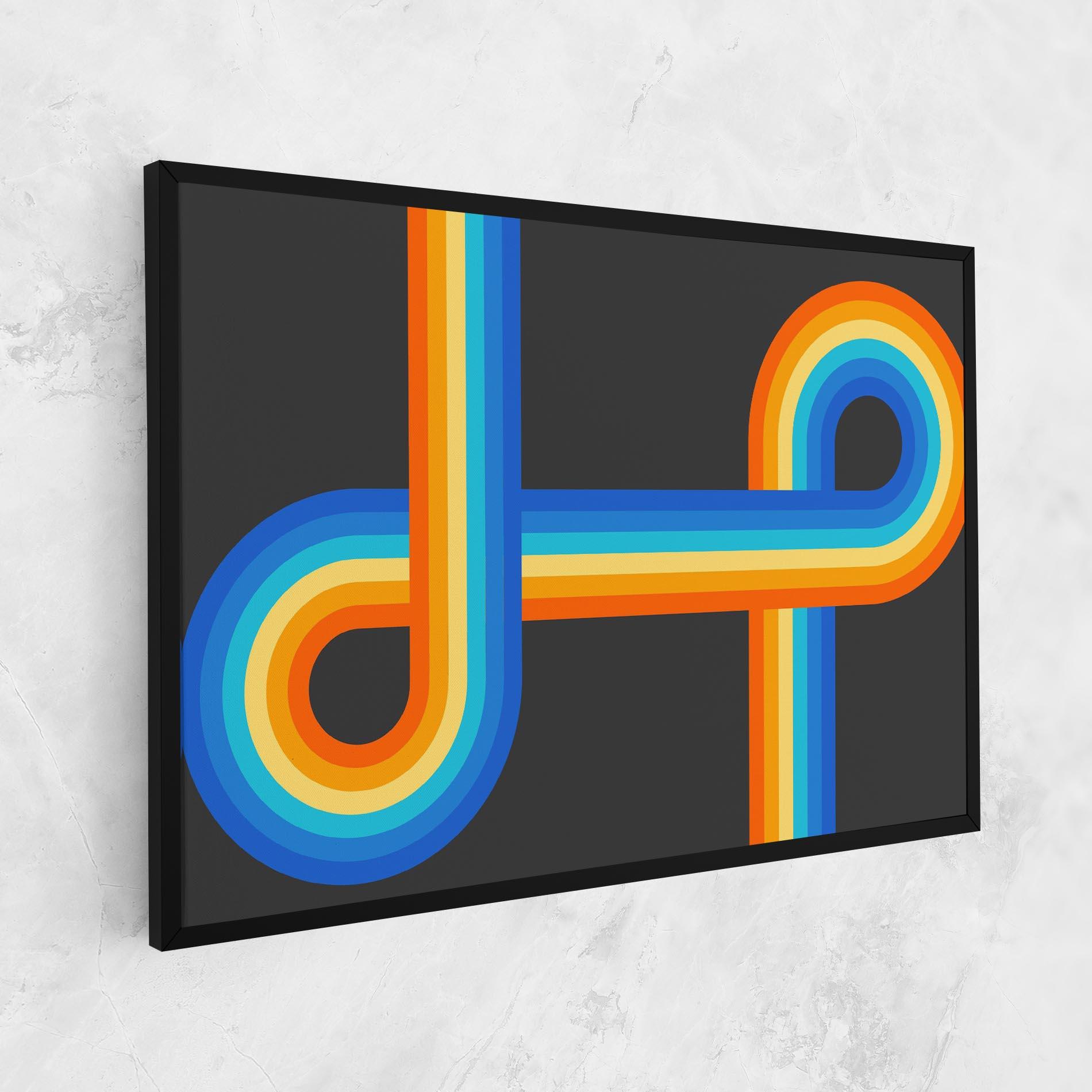 Картина на платно Vintage Ranbow mockup 1