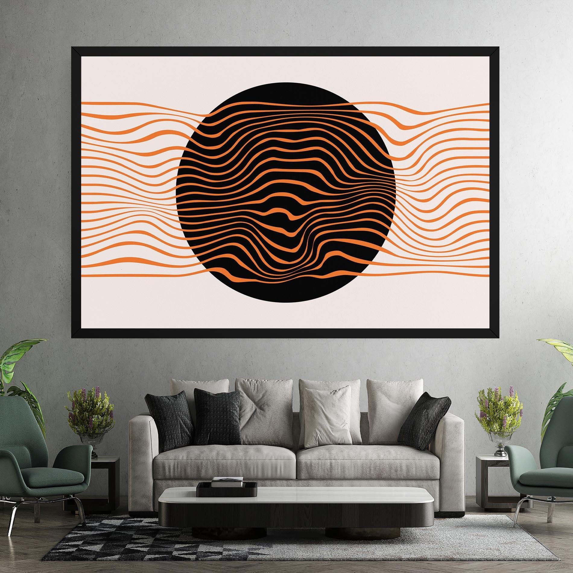 Картина на платно Black Circle mockup 7