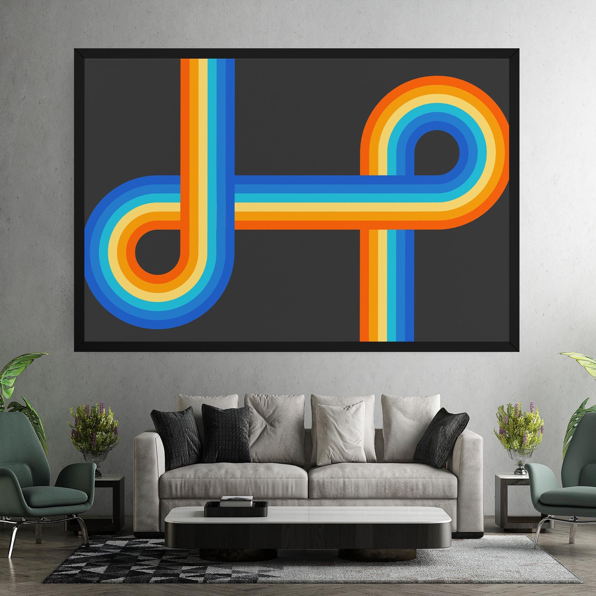 Картина на платно Vintage Ranbow mockup 7