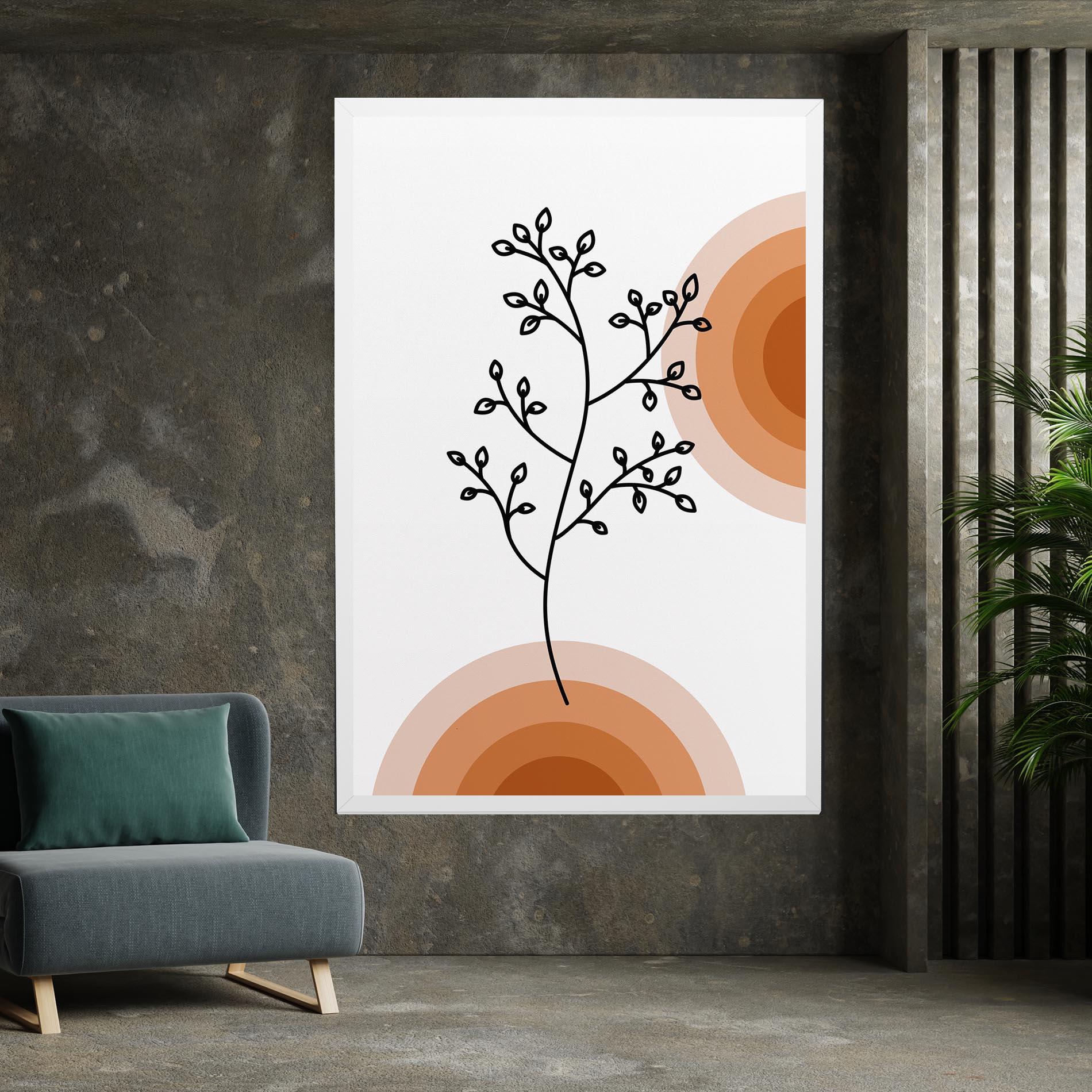 Картина на платно Plant Orange Circle mockup 7