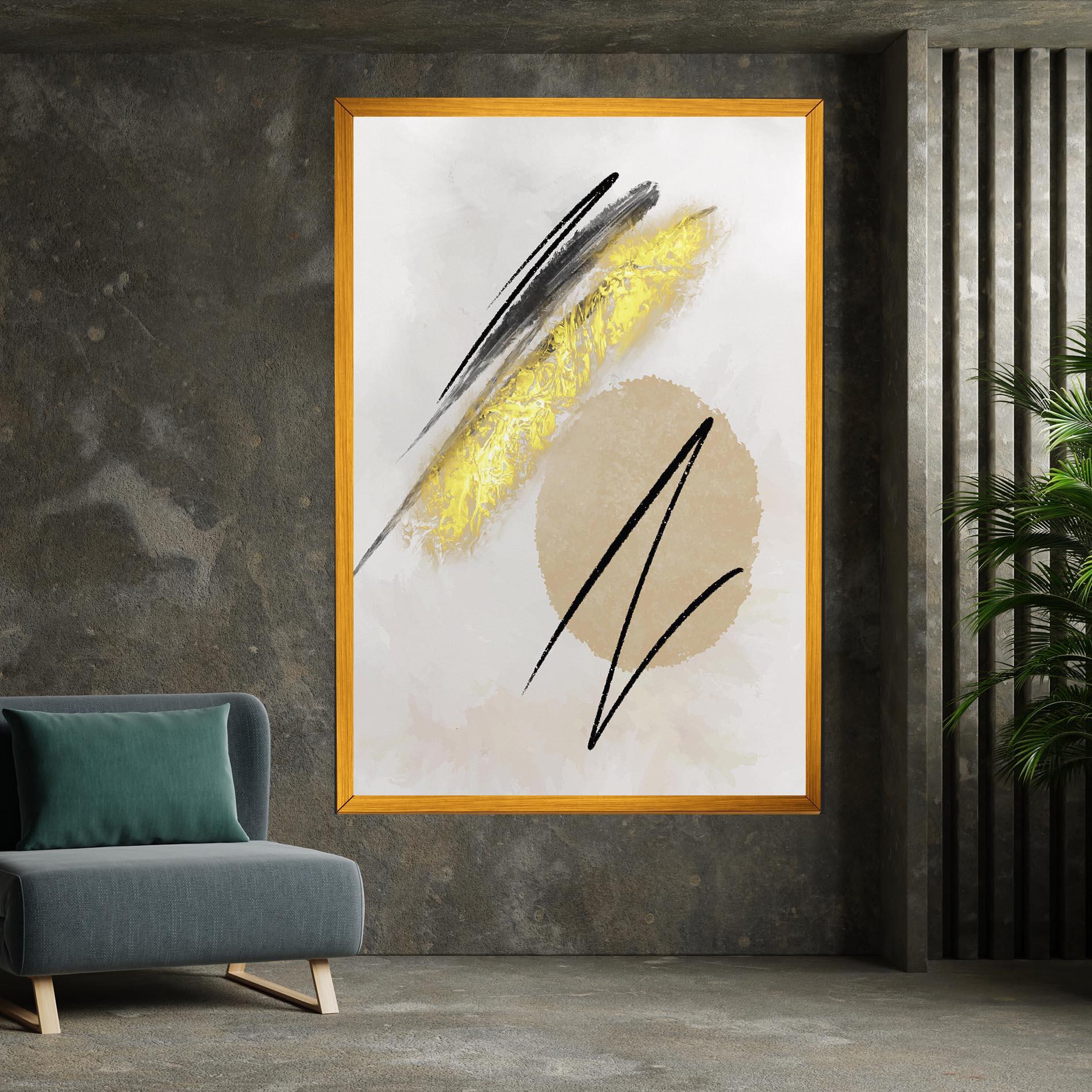 Картина на платно Gold Brush mockup 7