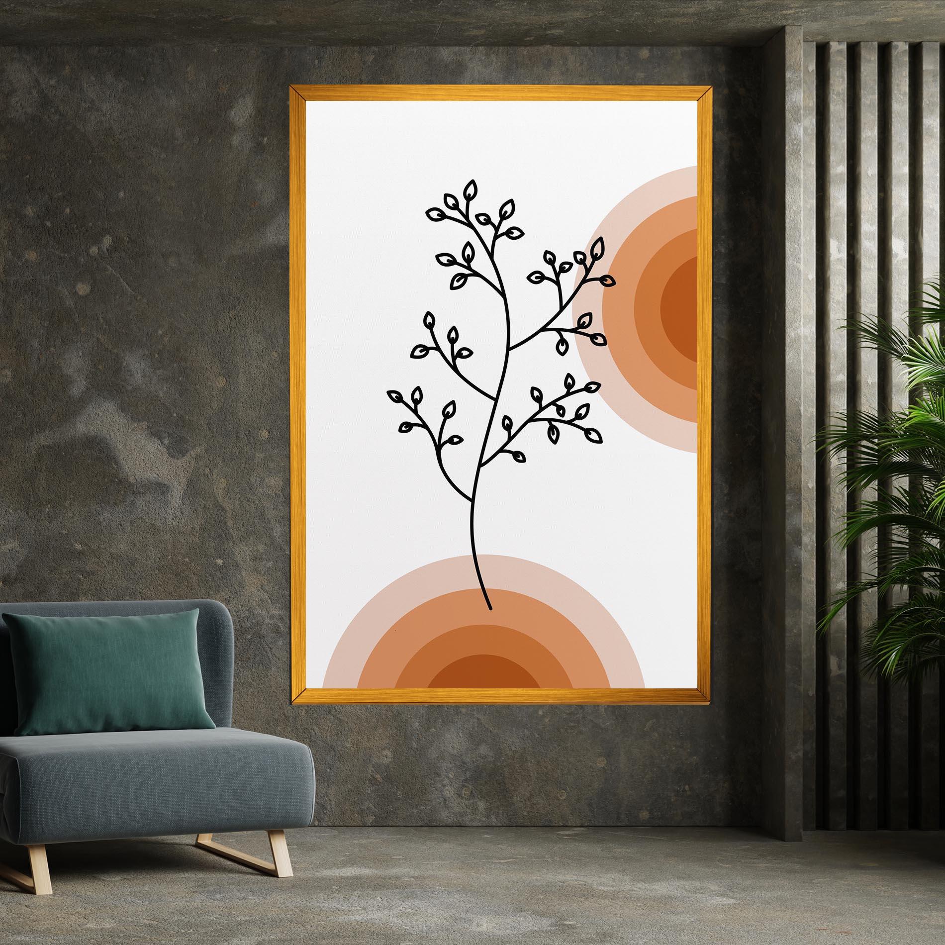 Картина на платно Plant Orange Circle mockup 7