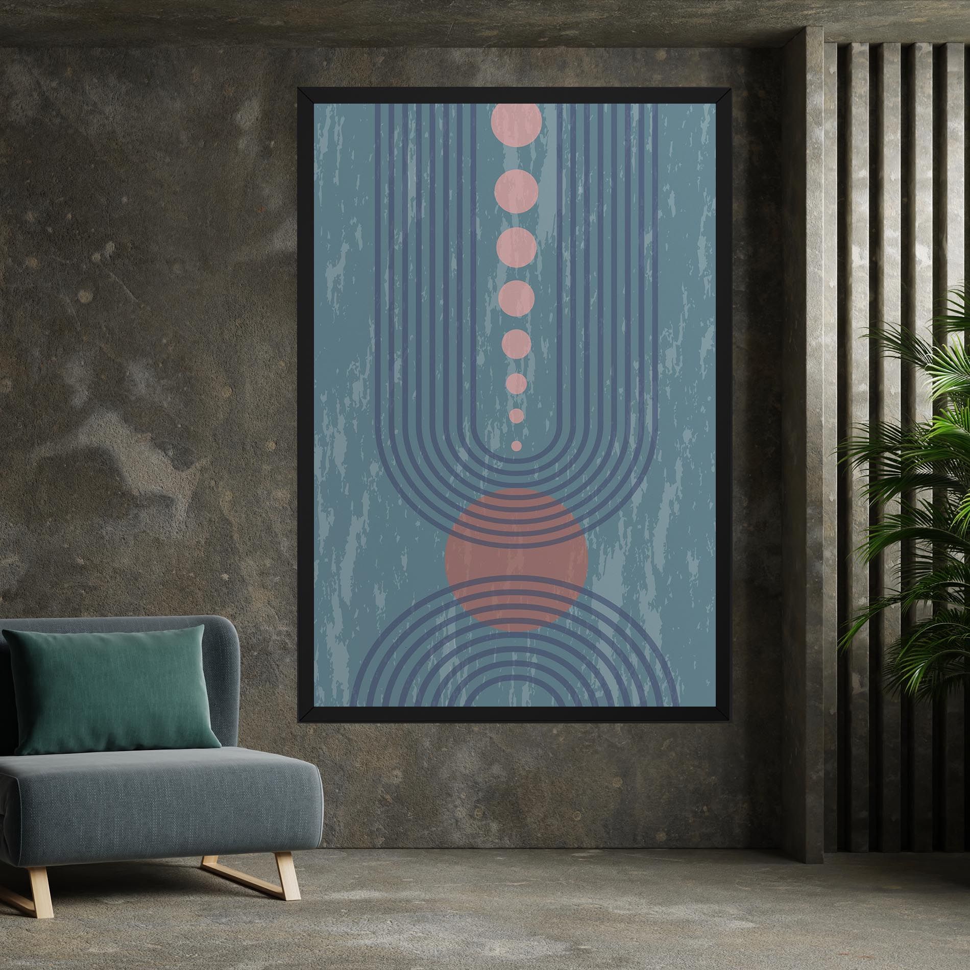 Pink Circle On Blue mockup 7