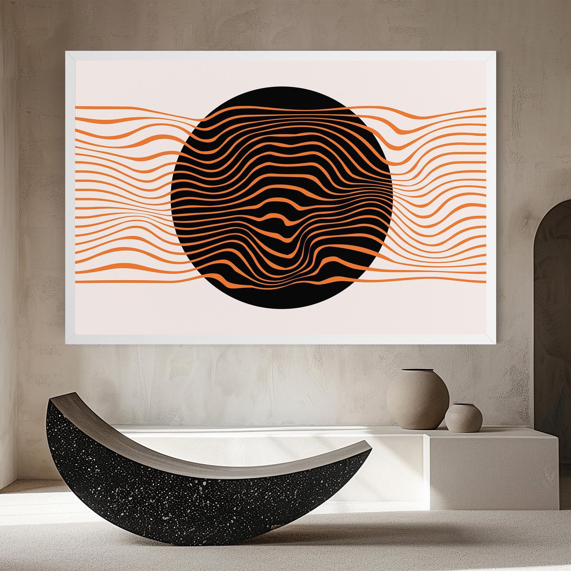 Картина на платно Black Circle mockup 8