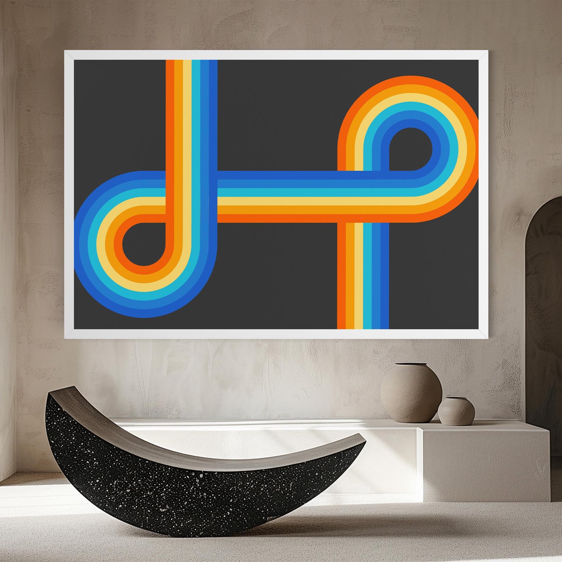 Картина на платно Vintage Ranbow mockup 8