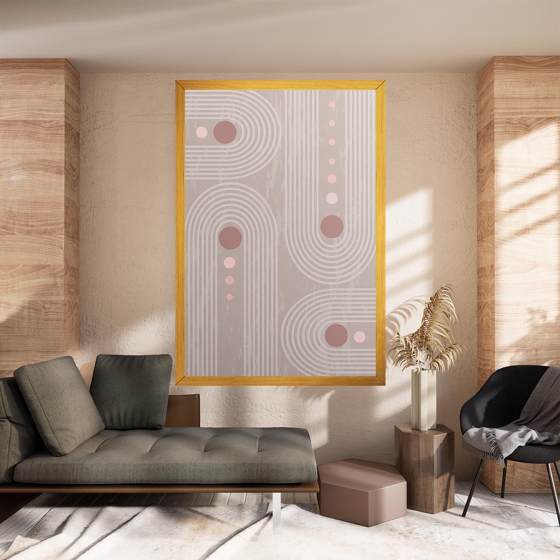 Pink Circle On Cream mockup 8