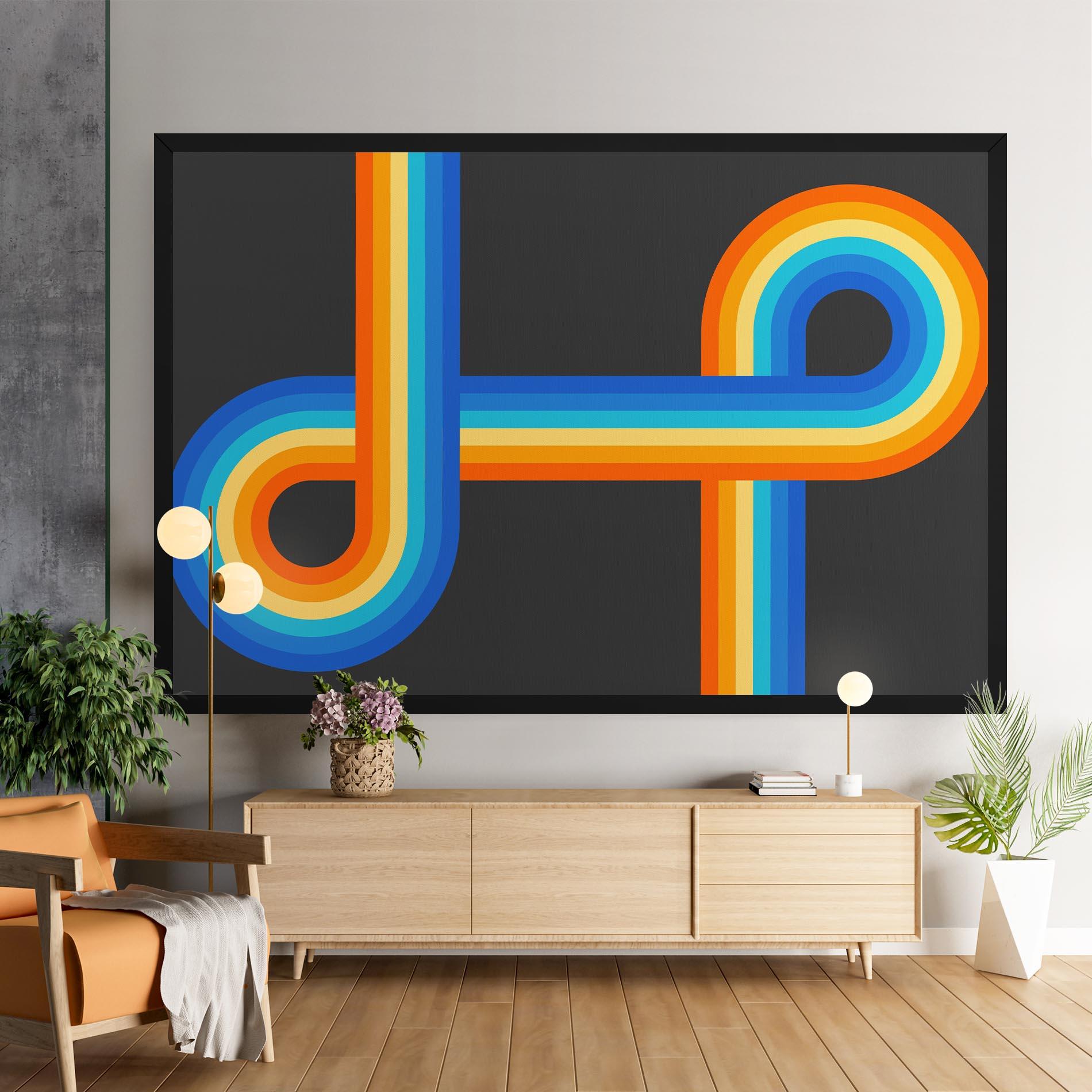 Картина на платно Vintage Ranbow mockup 9