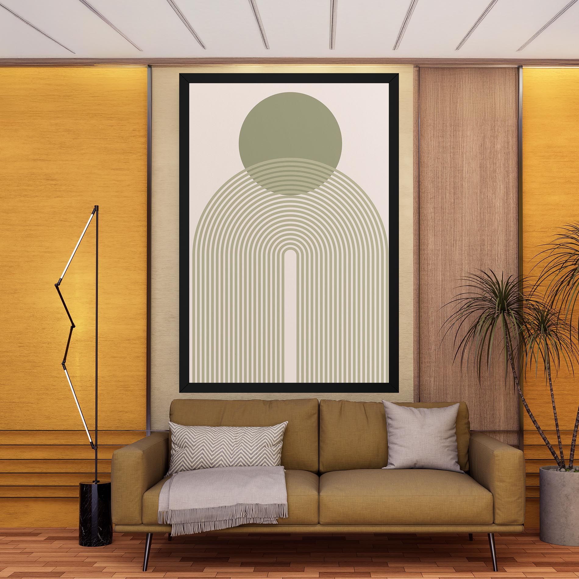 Green Circle Lines mockup 9