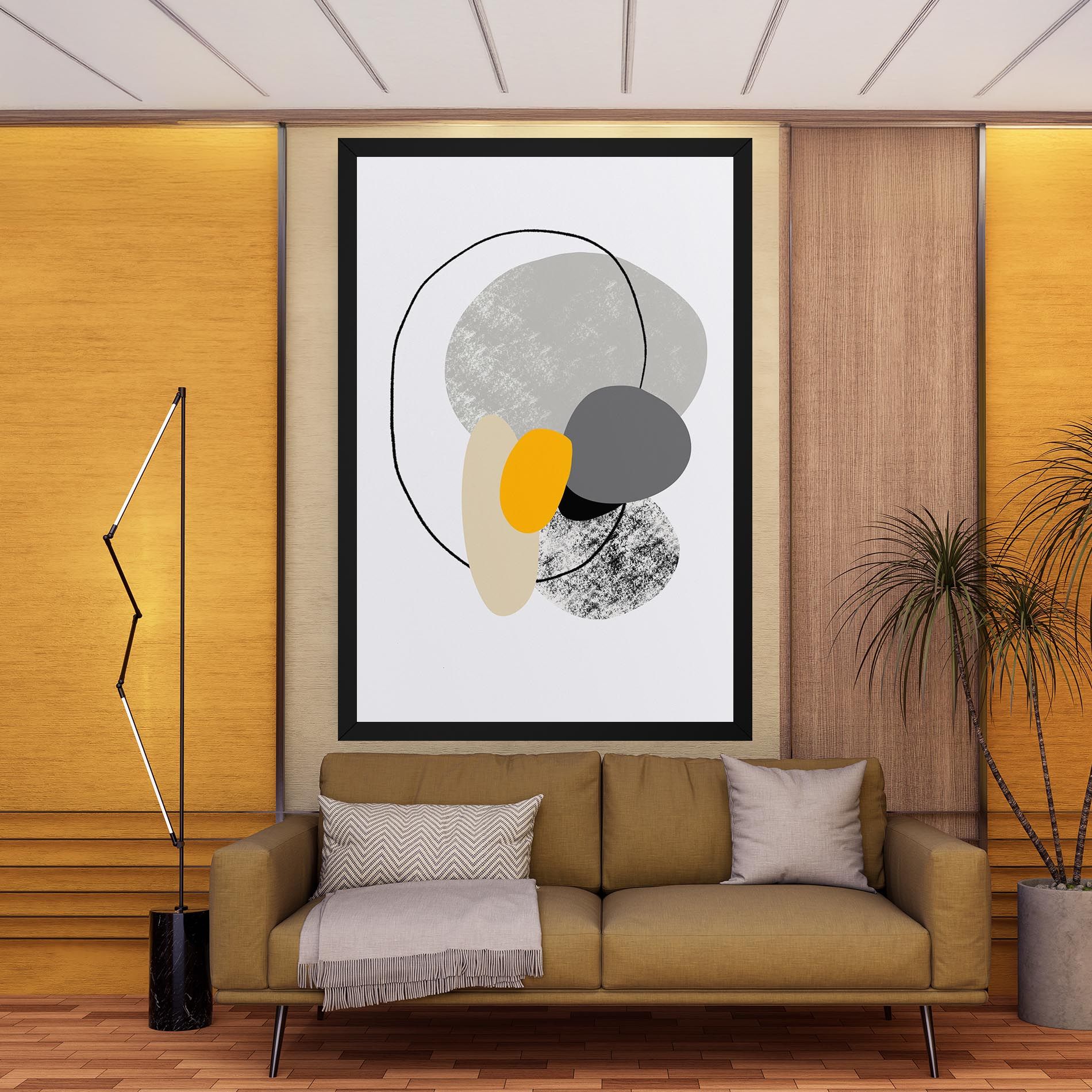 Grey Orange Shape mockup 9
