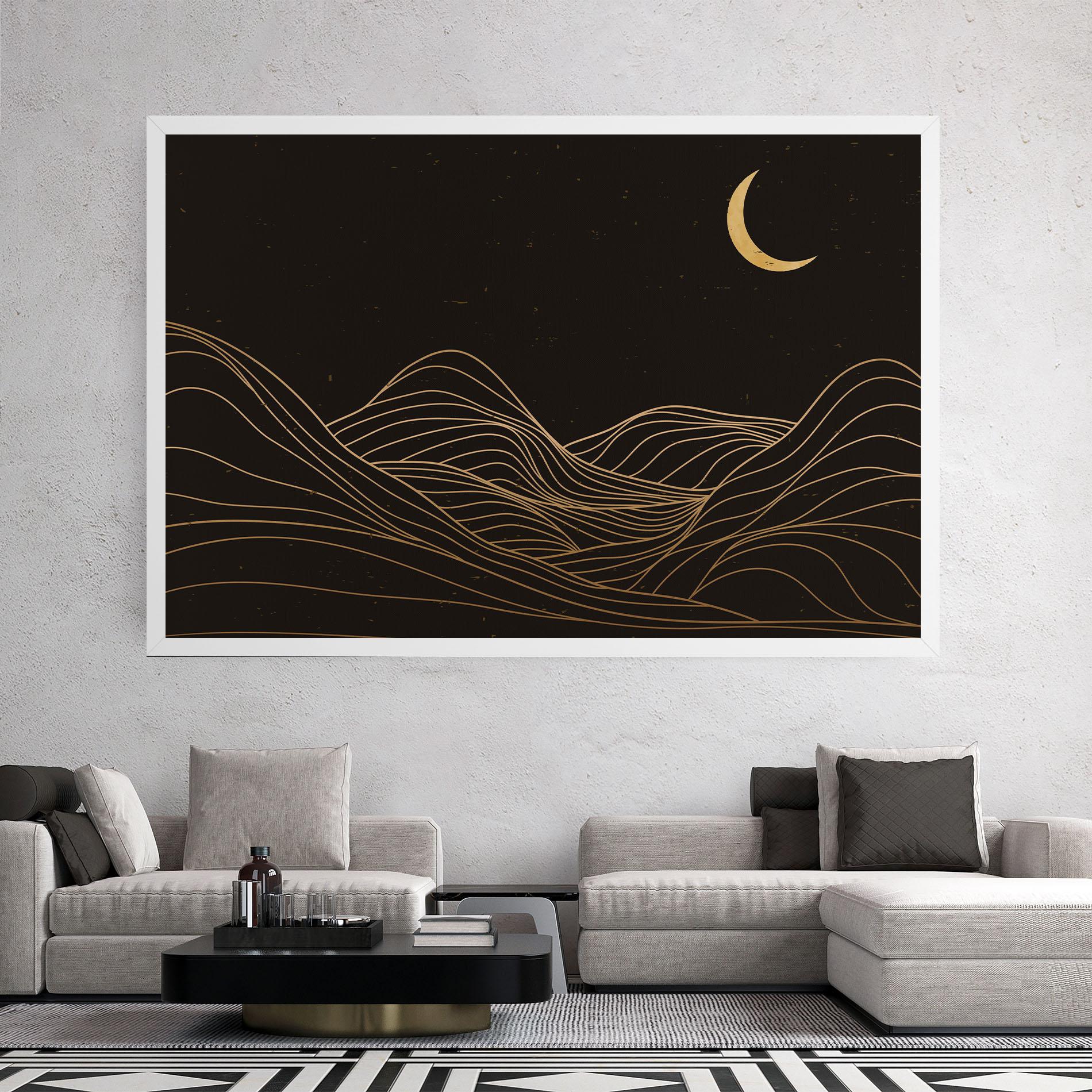 Картина на платно Pretty Moon mockup 2