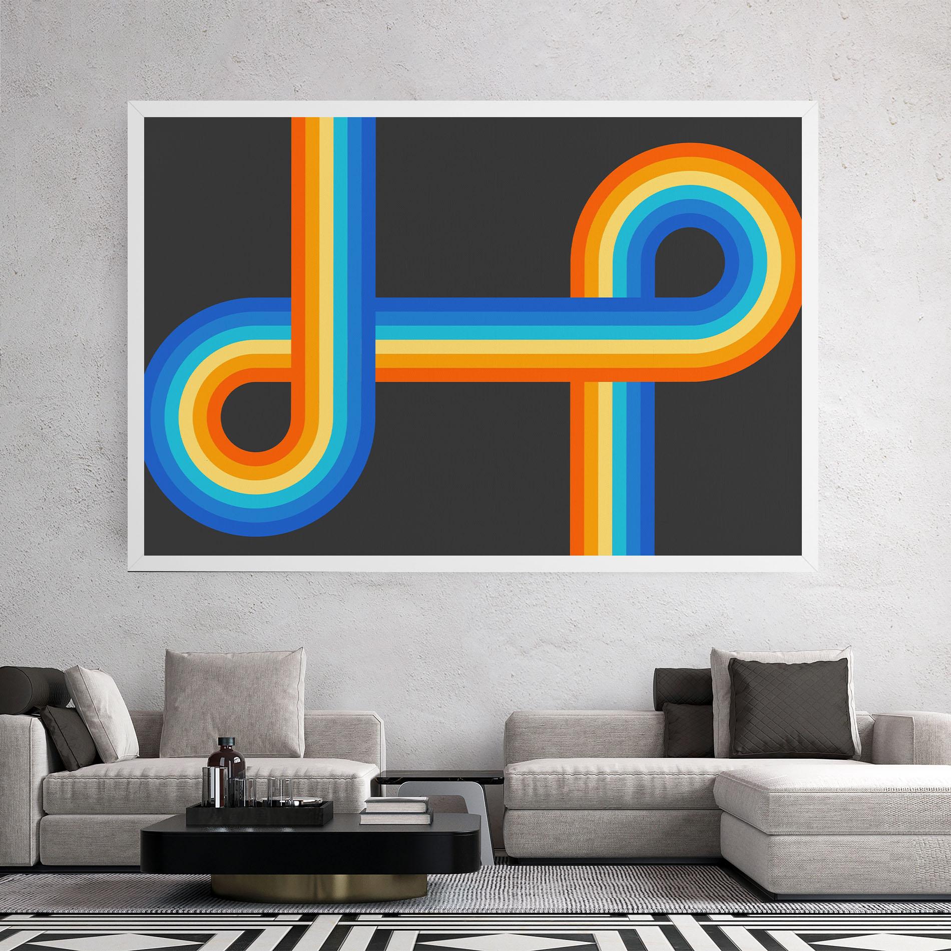 Картина на платно Vintage Ranbow mockup 2