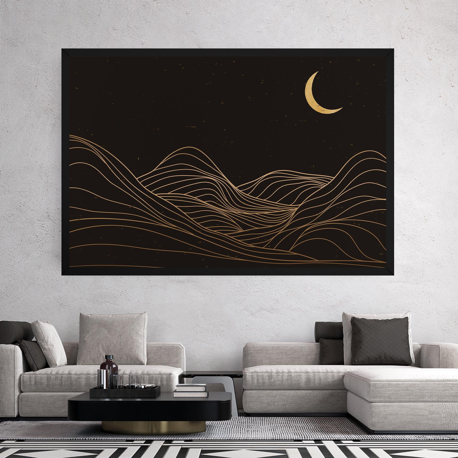 Картина на платно Pretty Moon mockup 2