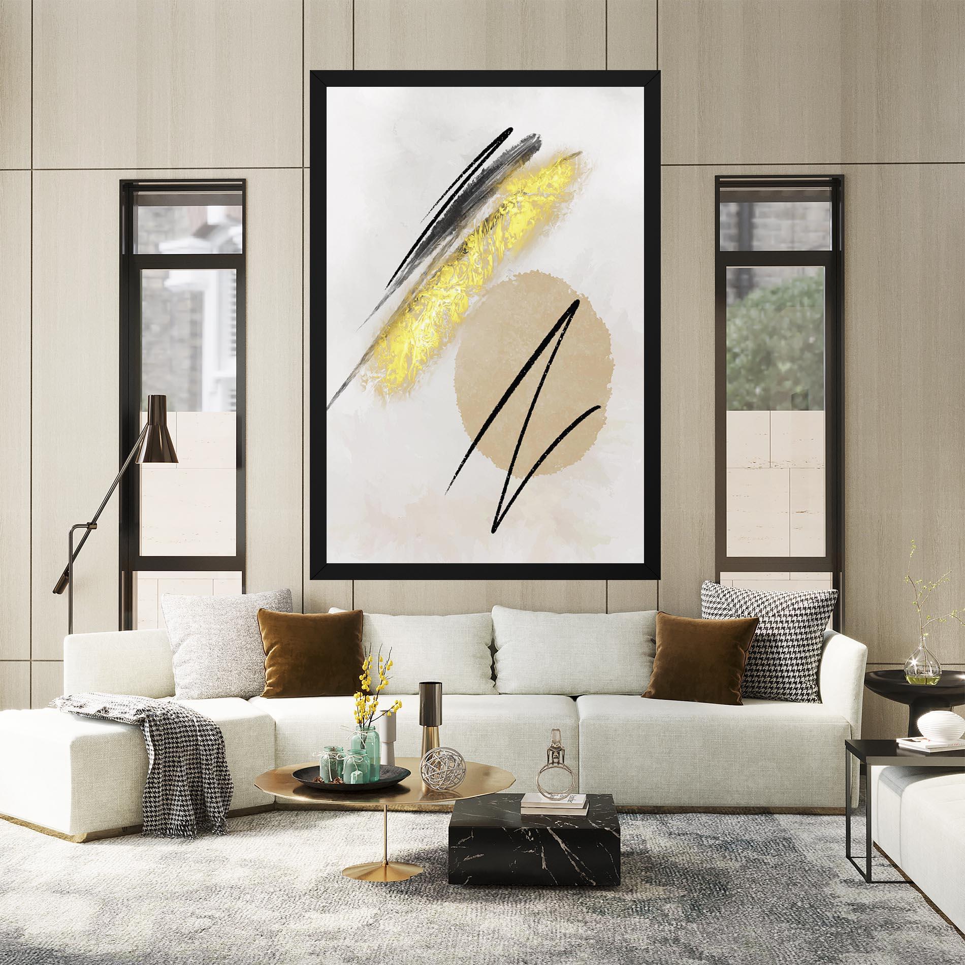 Картина на платно Gold Brush mockup 2