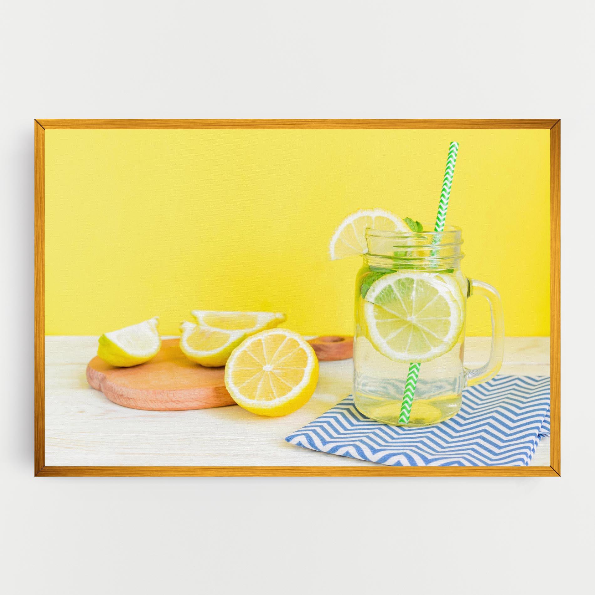 Картина на платно Citrus Lemonade Water mockup 0
