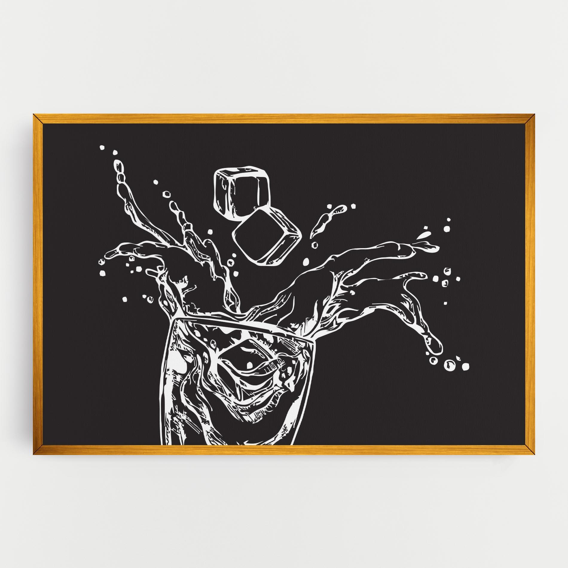 Картина на платно Ice Splash Drink mockup 0