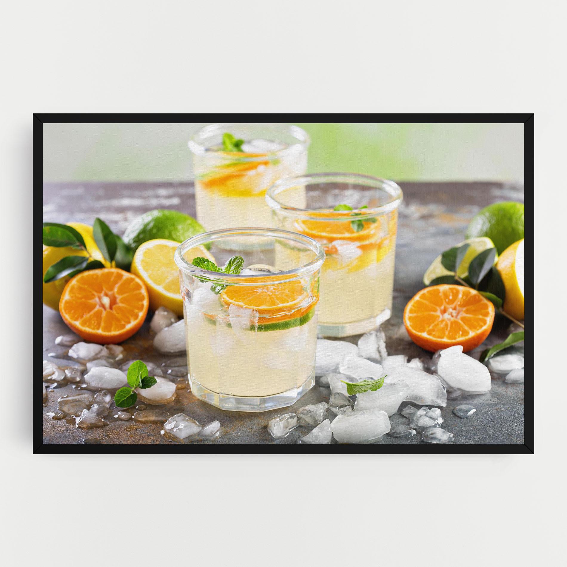 Картина на платно Citrus Fruit Lemonade mockup 0