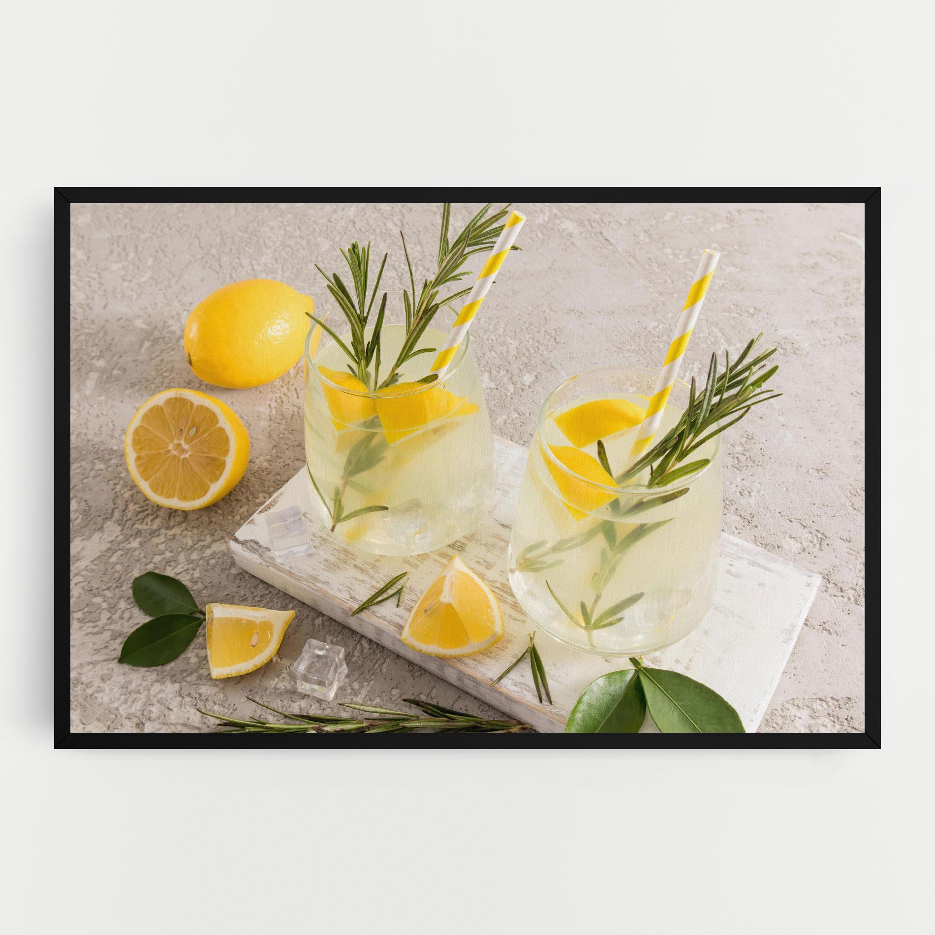 Картина на платно Homemade Rosemary Drink mockup 0