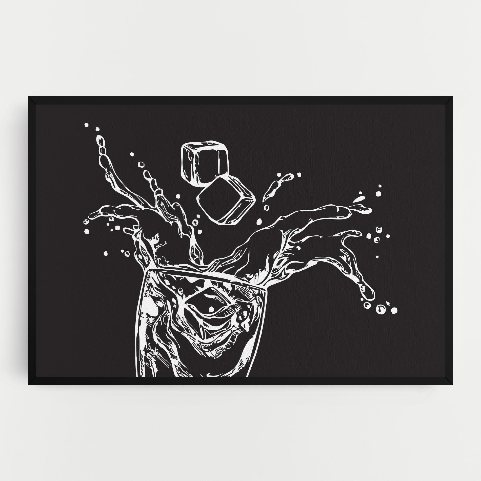 Картина на платно Ice Splash Drink mockup 0