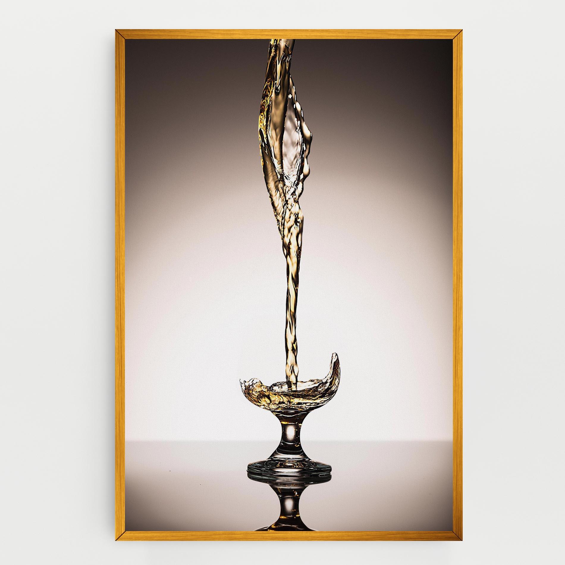 Картина на платно White Wine Splash mockup 0