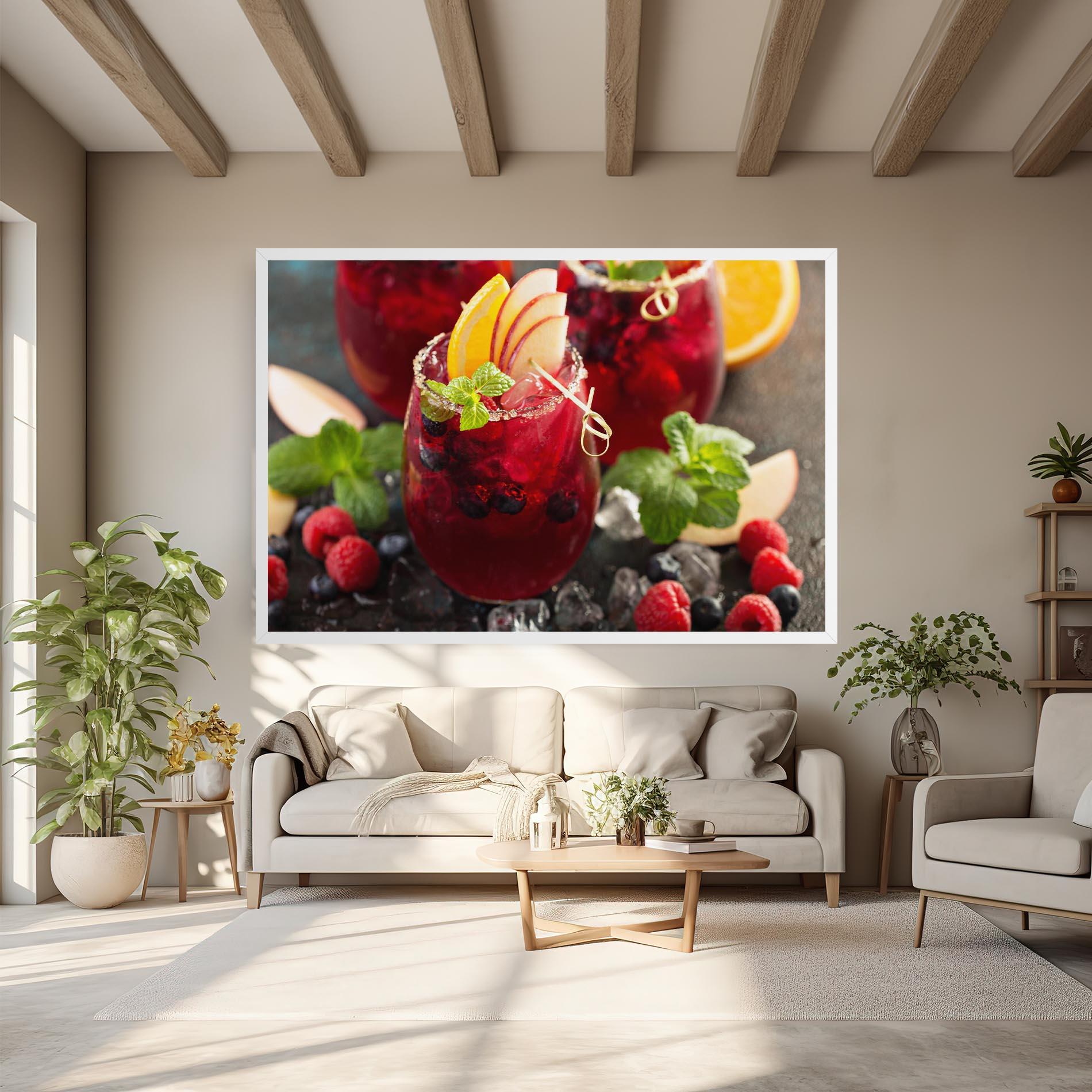 Картина на платно Berry Drink mockup 6