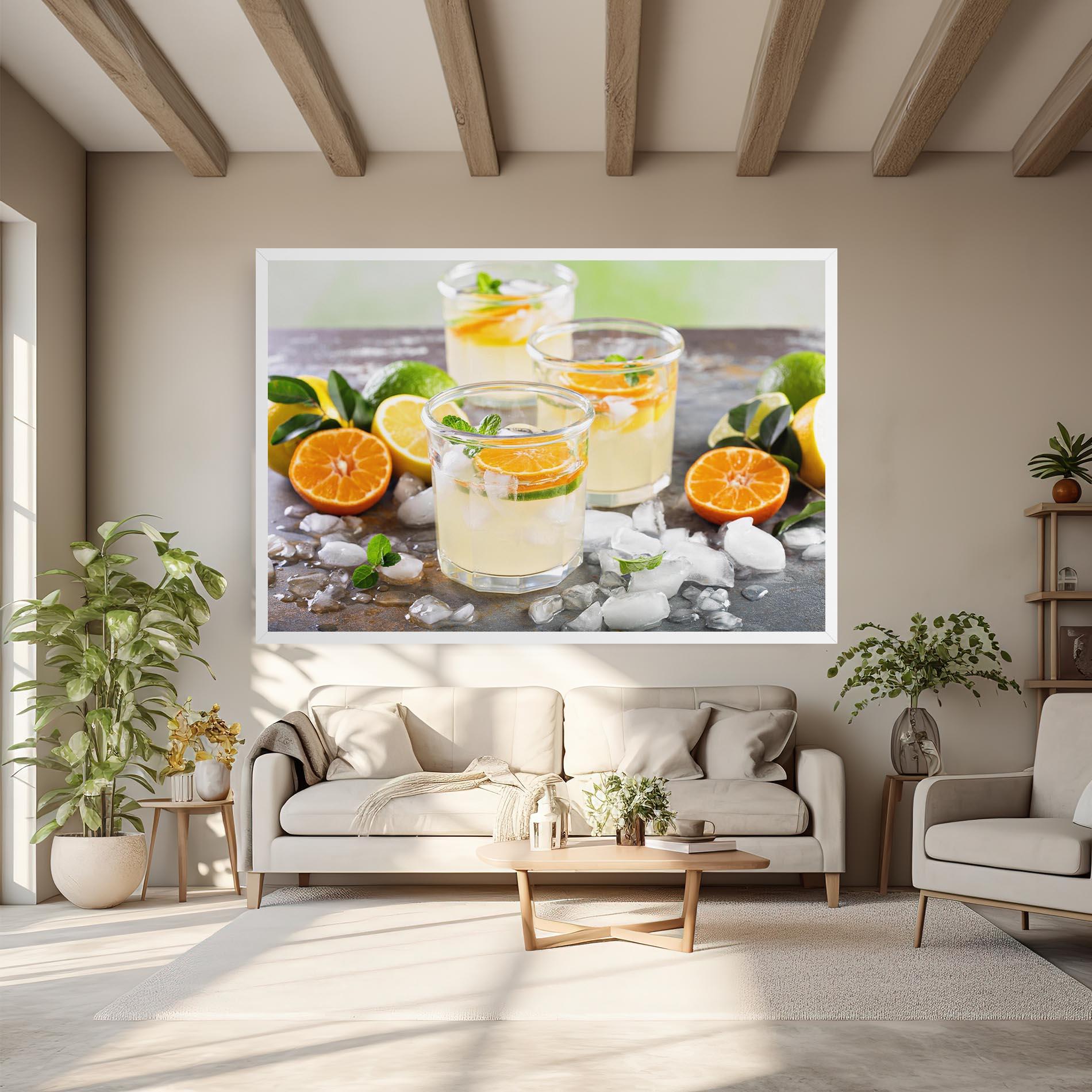 Картина на платно Citrus Fruit Lemonade mockup 6