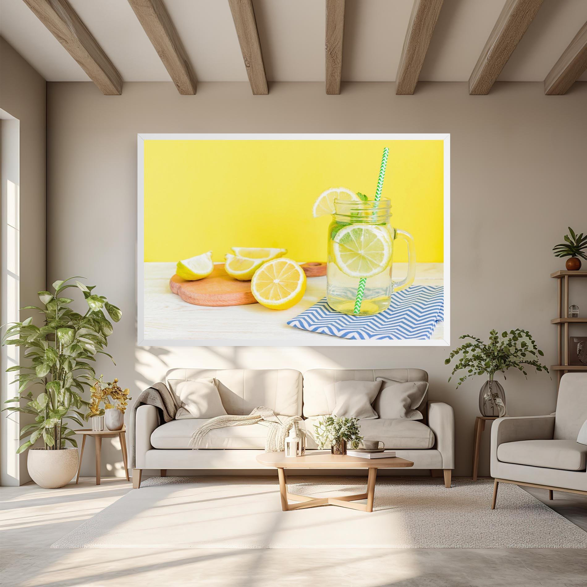 Картина на платно Citrus Lemonade Water mockup 6