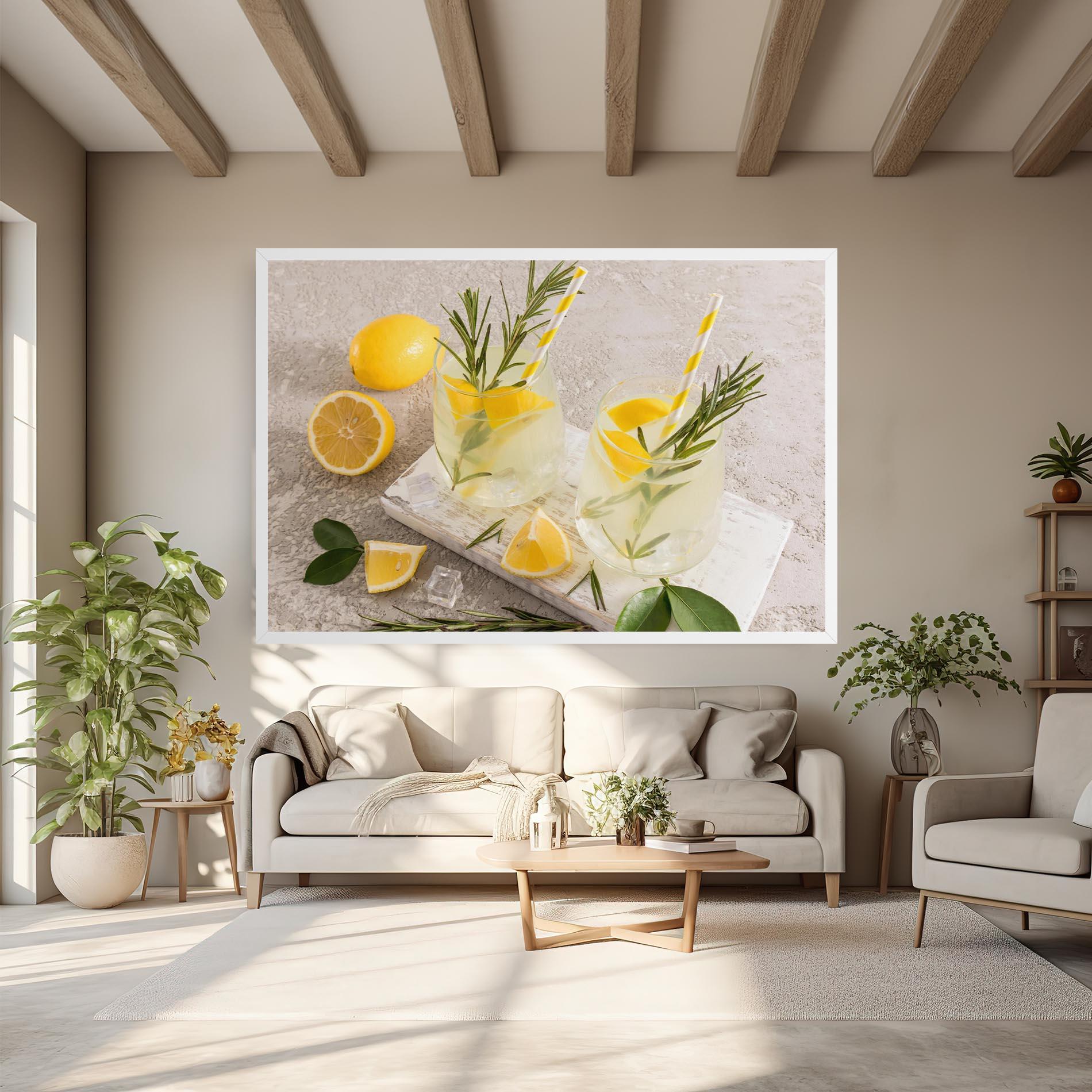 Картина на платно Homemade Rosemary Drink mockup 6