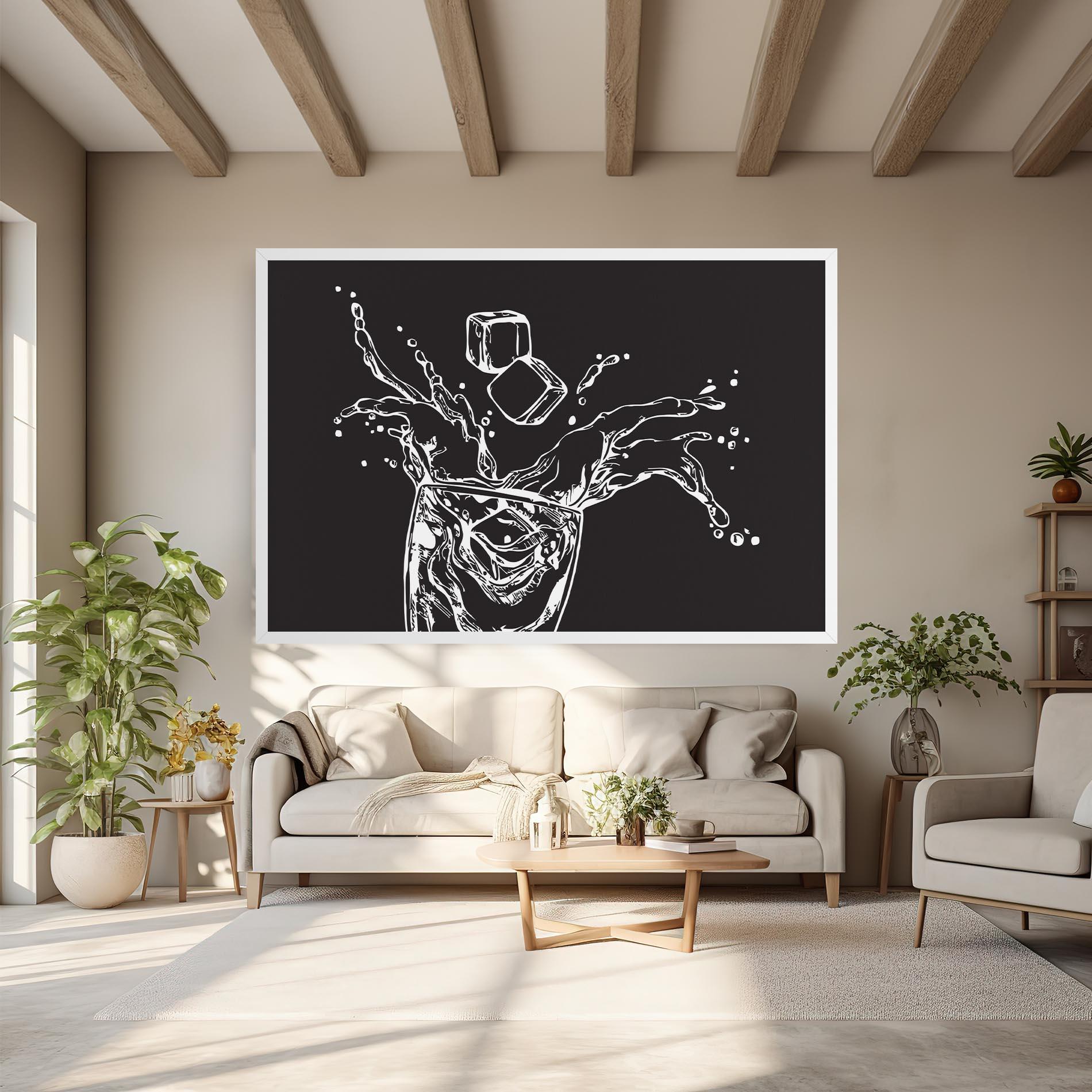 Картина на платно Ice Splash Drink mockup 6