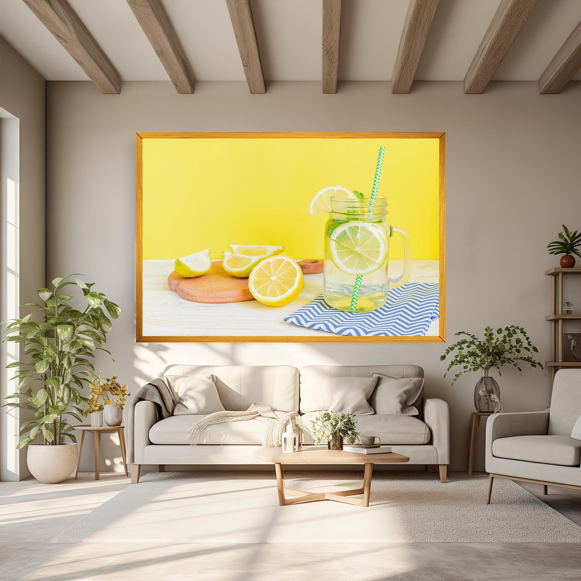 Картина на платно Citrus Lemonade Water mockup 6