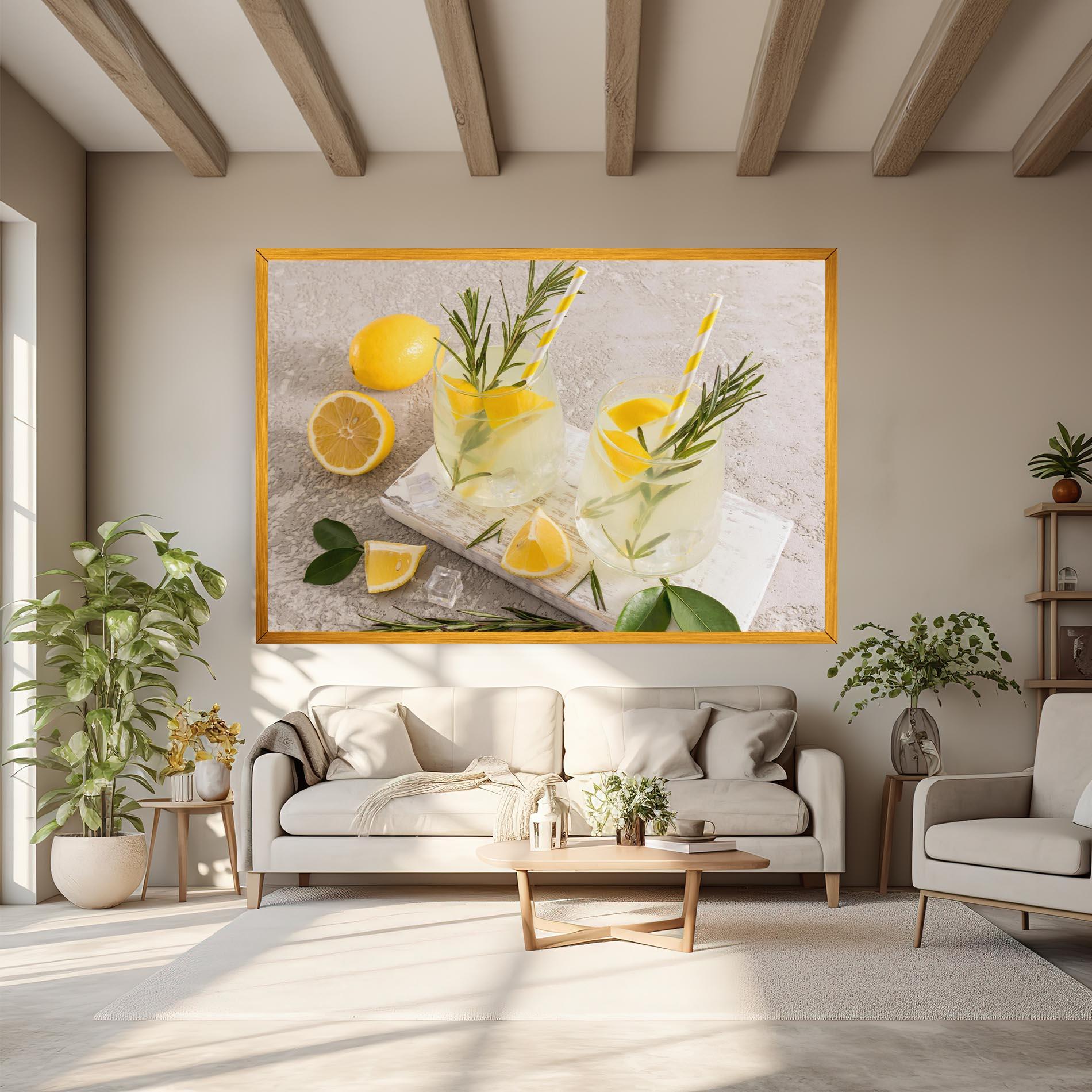 Картина на платно Homemade Rosemary Drink mockup 6