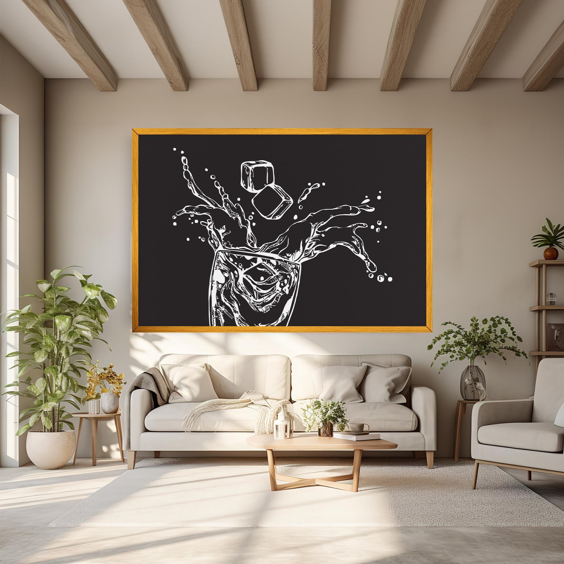 Картина на платно Ice Splash Drink mockup 6