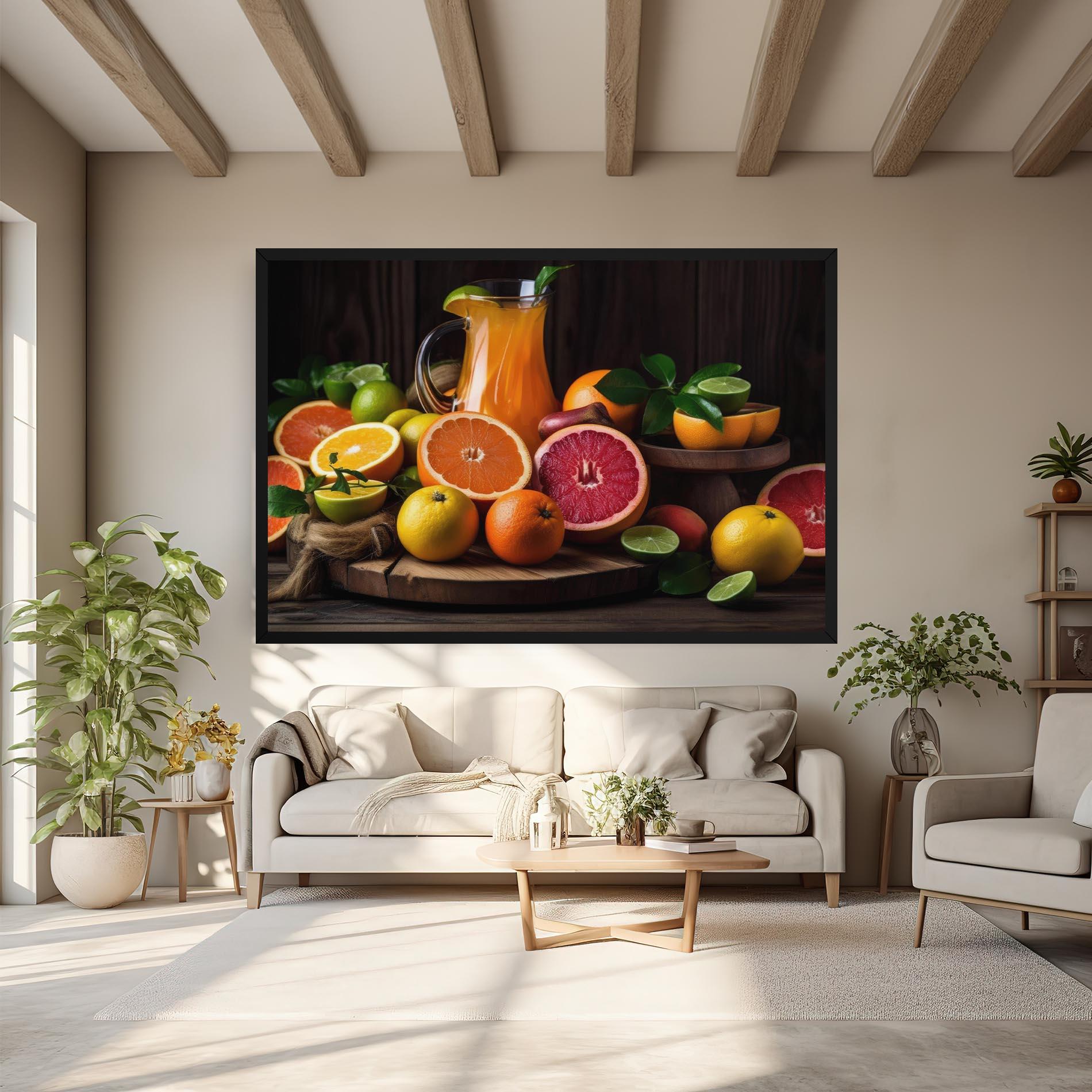 Картина на платно Glass Of Orange Juice mockup 6