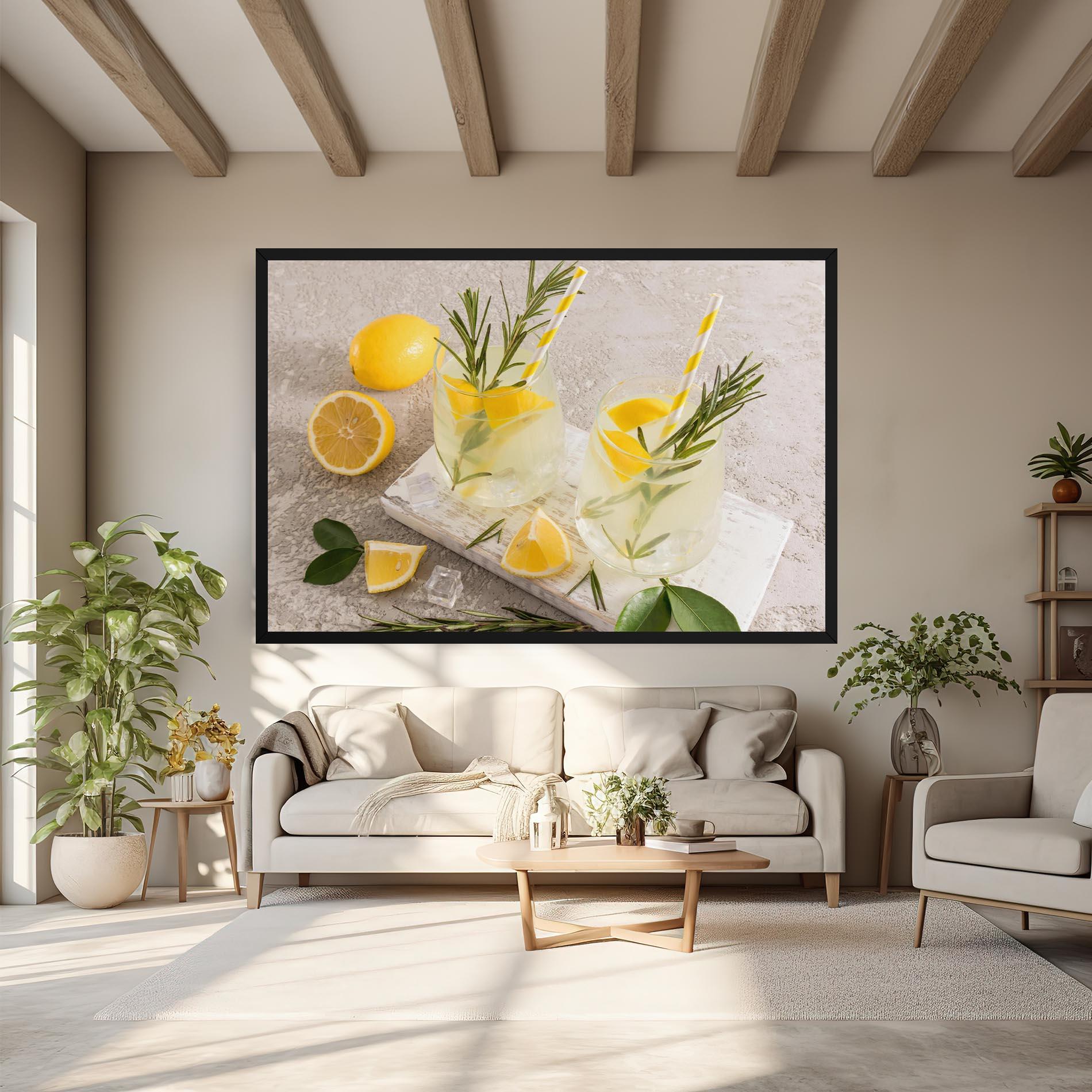 Картина на платно Homemade Rosemary Drink mockup 6