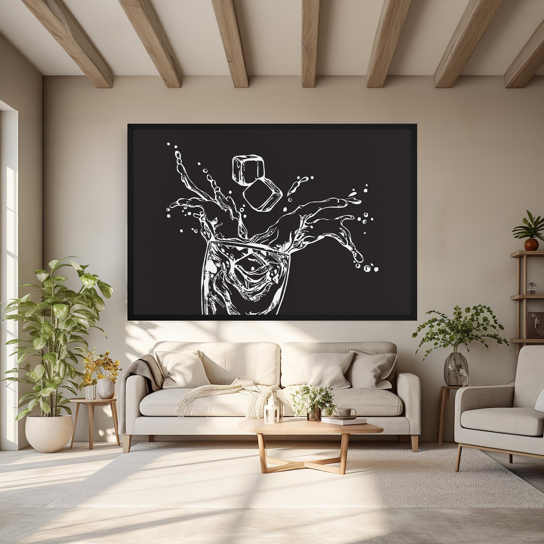 Картина на платно Ice Splash Drink mockup 6