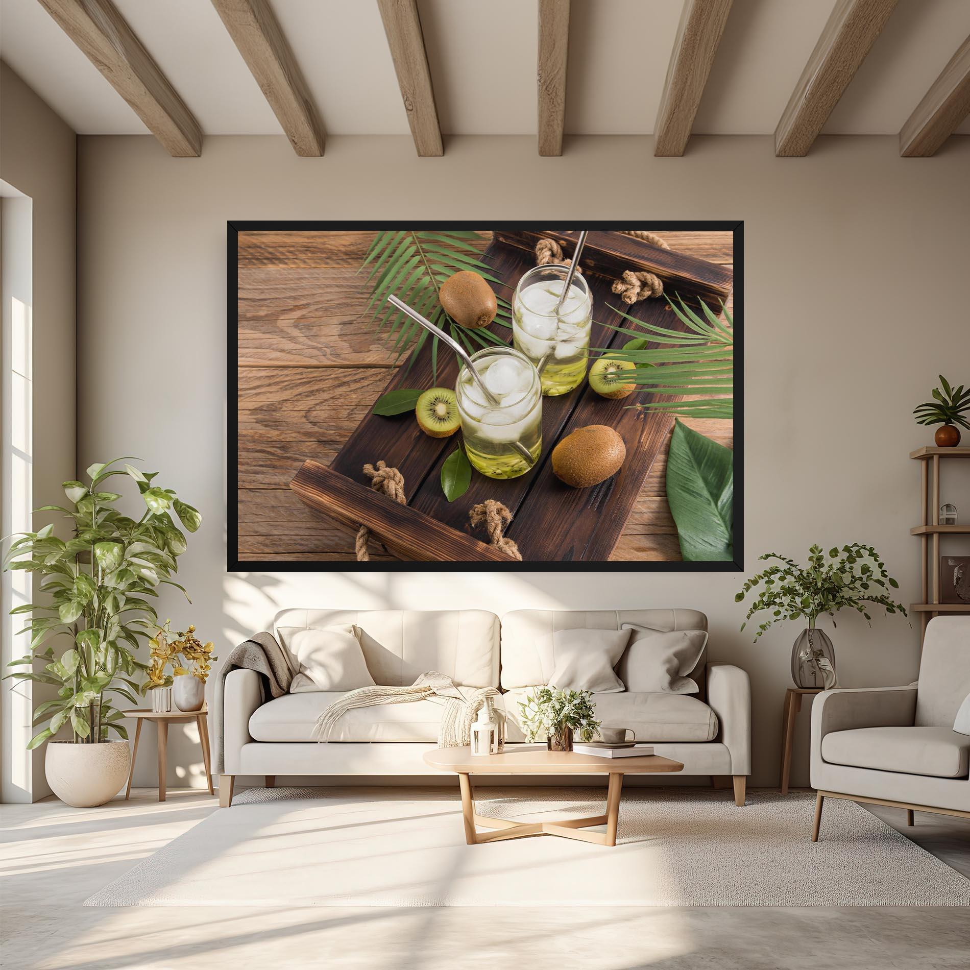 Картина на платно Kiwi Drinks mockup 6