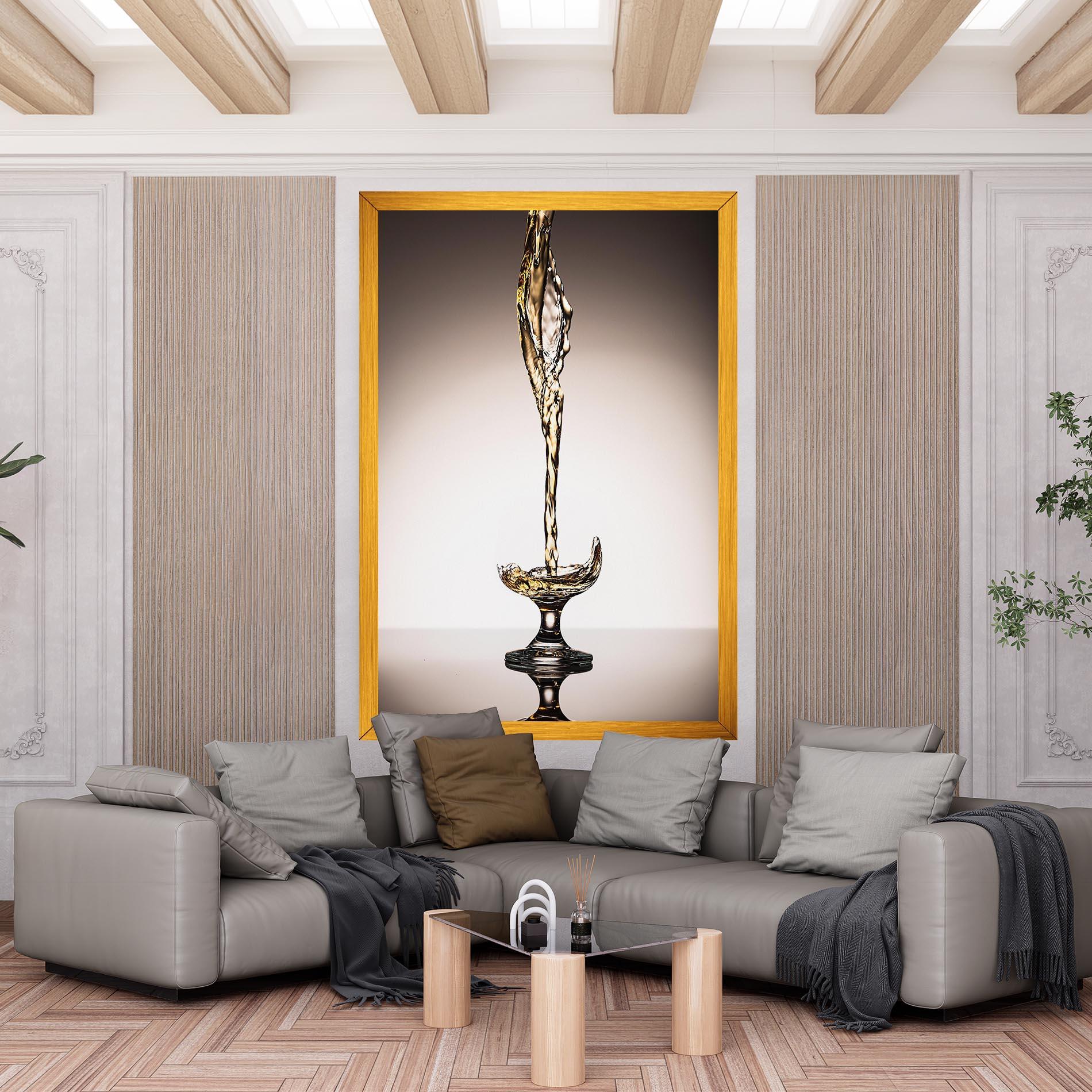 Картина на платно White Wine Splash mockup 6