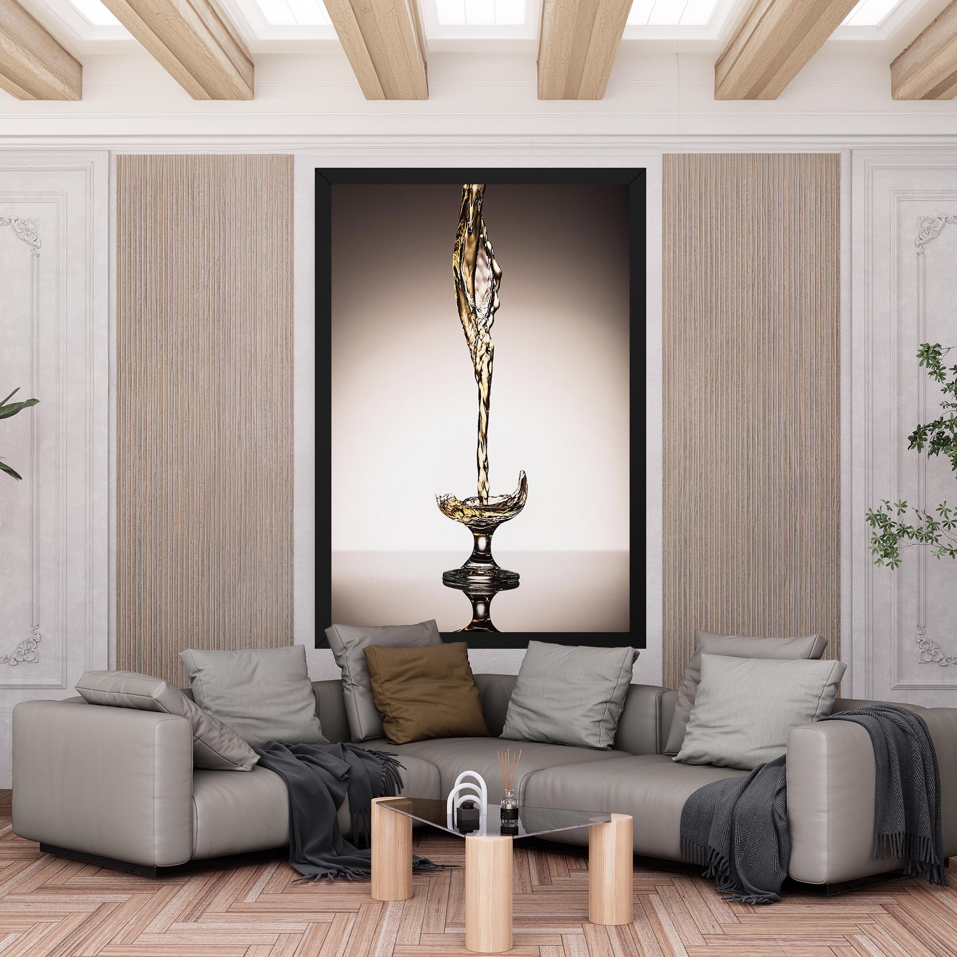 Картина на платно White Wine Splash mockup 6