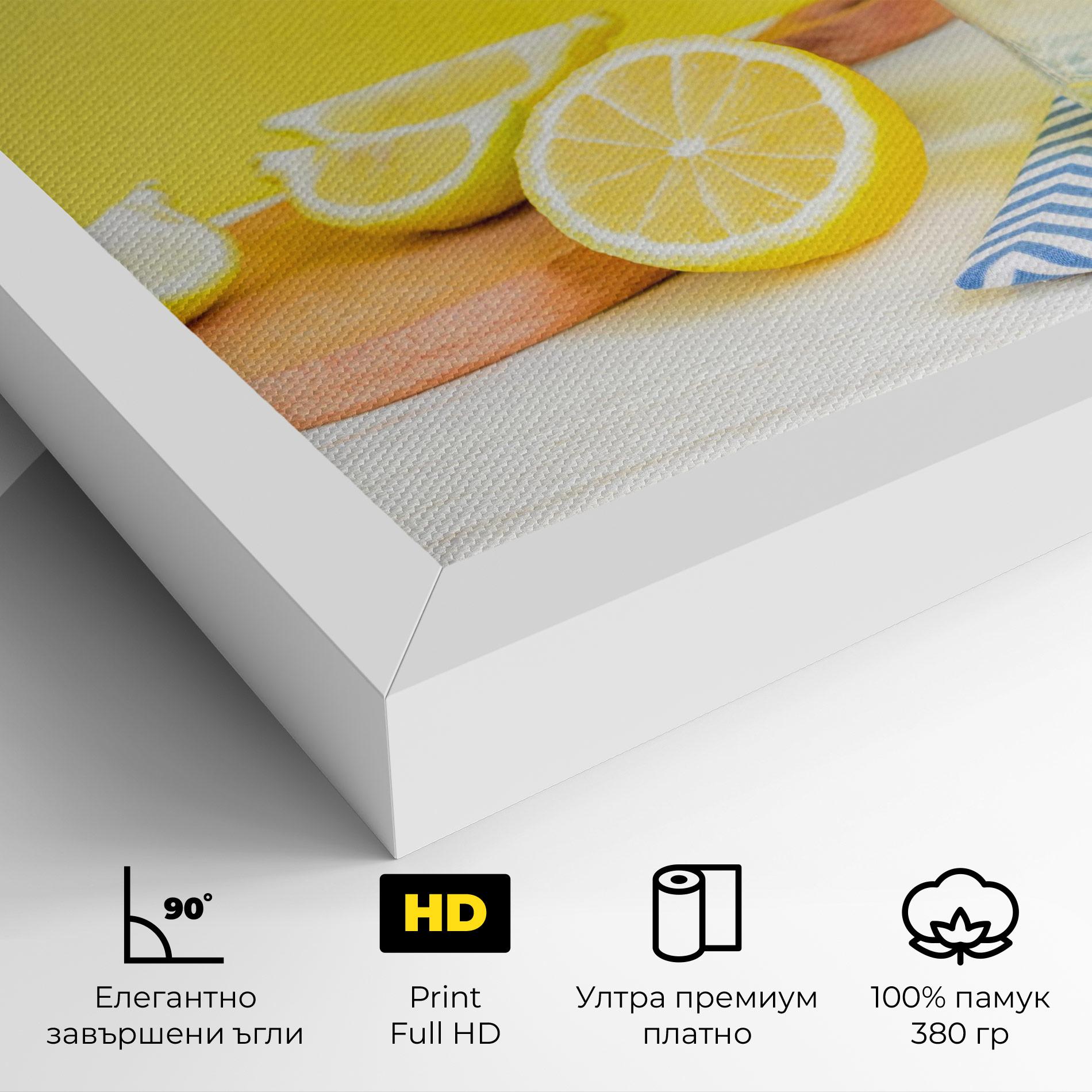 Картина на платно Citrus Lemonade Water mockup 4