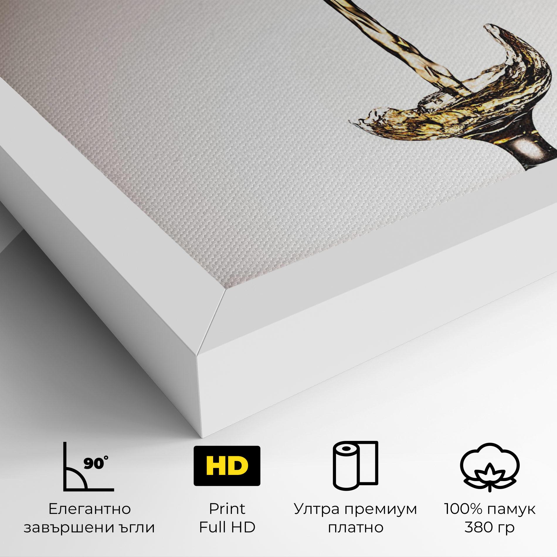 Картина на платно White Wine Splash mockup 4