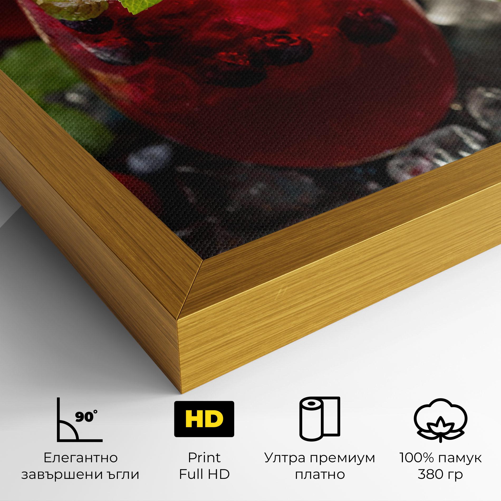 Картина на платно Berry Drink mockup 4