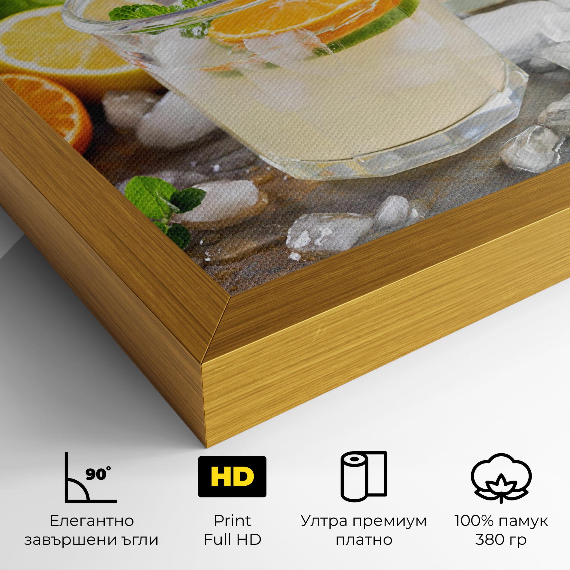 Картина на платно Citrus Fruit Lemonade mockup 4