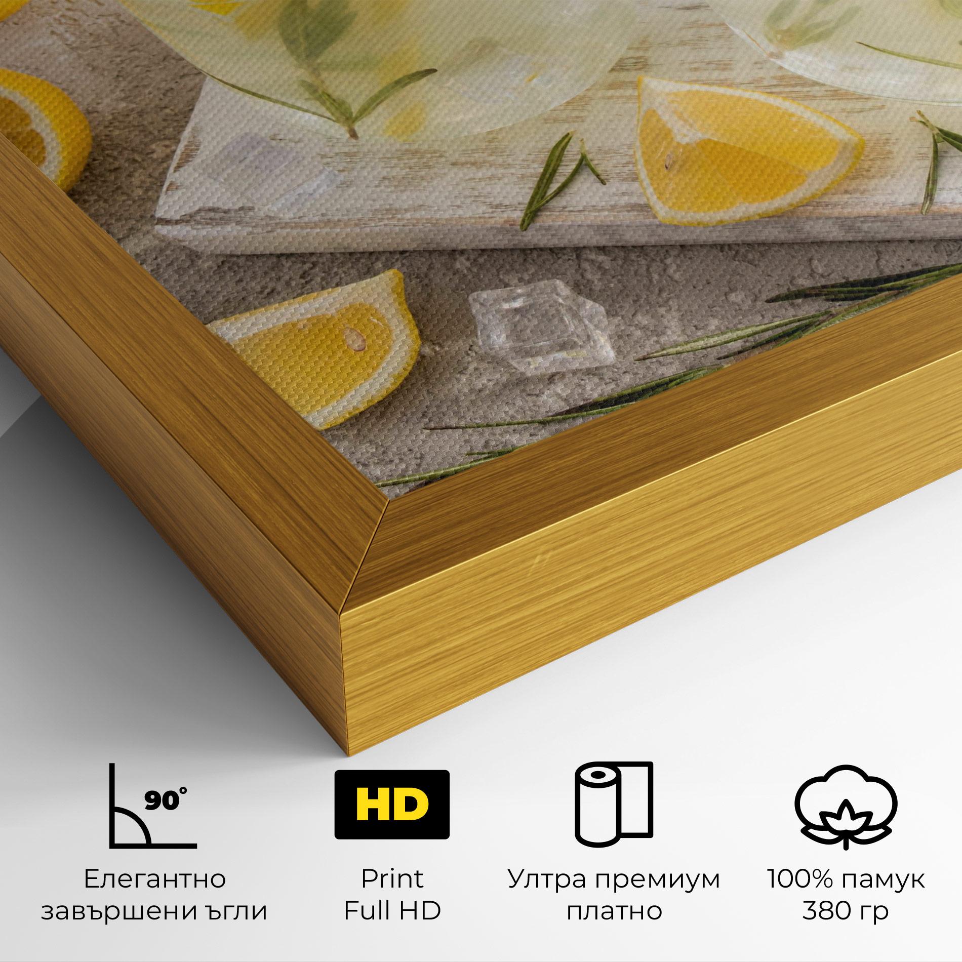 Картина на платно Homemade Rosemary Drink mockup 4