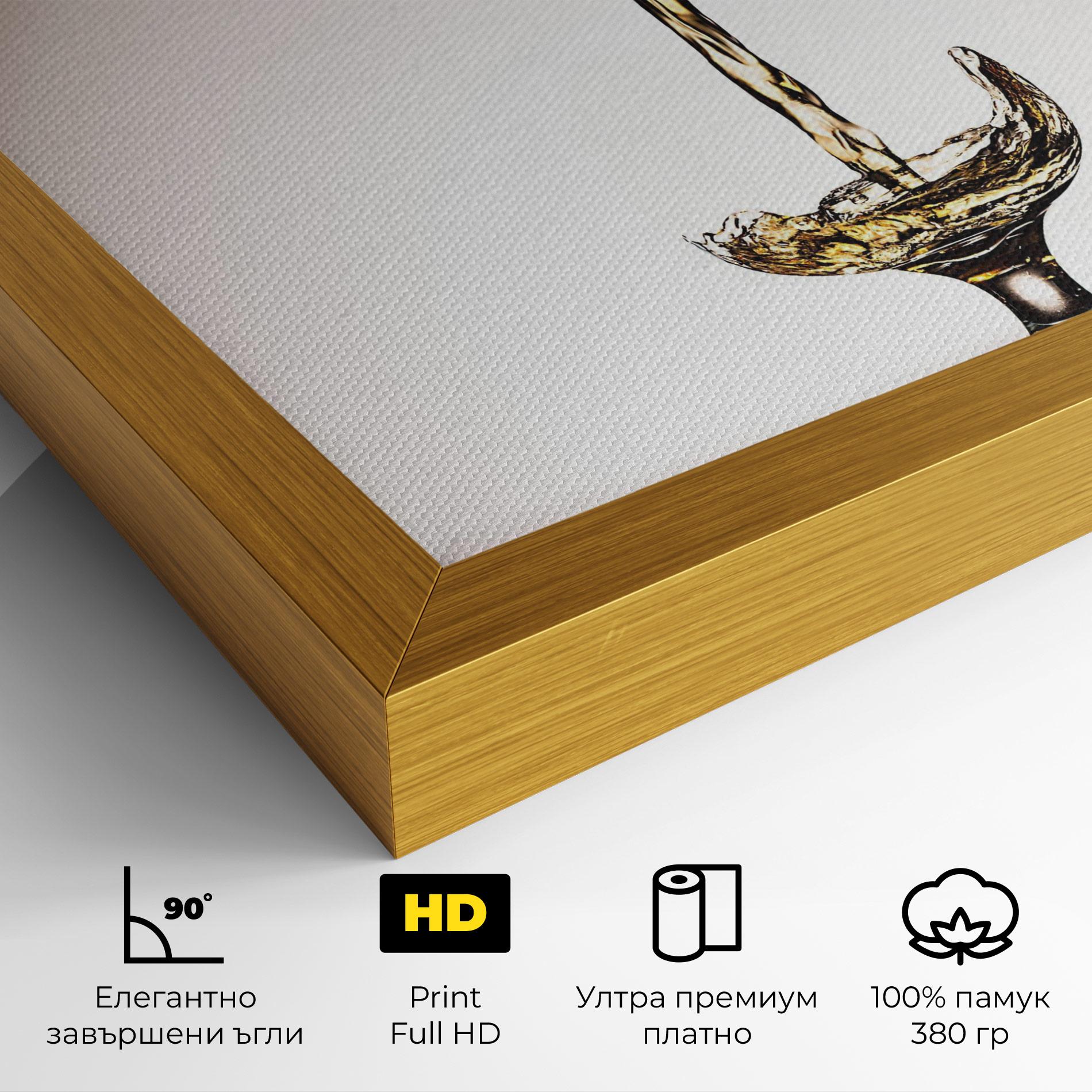 Картина на платно White Wine Splash mockup 4