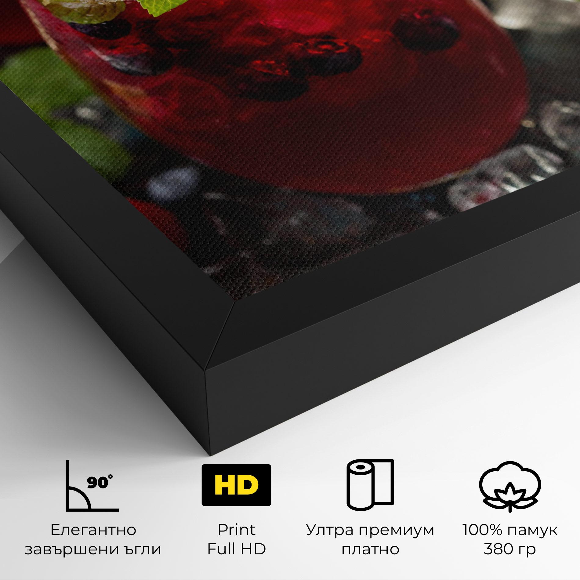 Картина на платно Berry Drink mockup 4