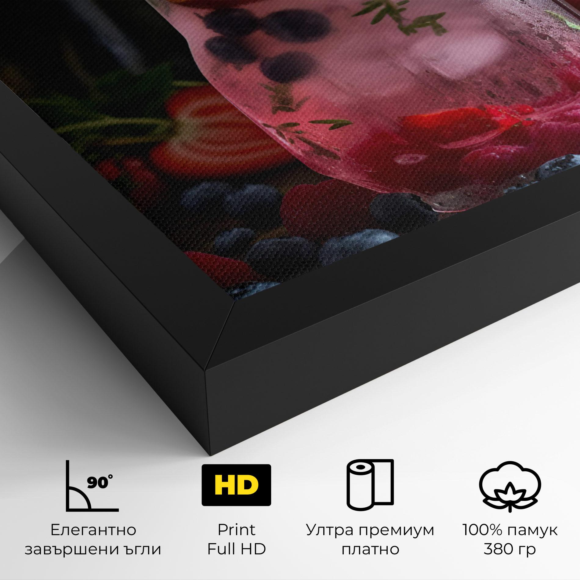 Картина на платно Berry Ice Drink mockup 4