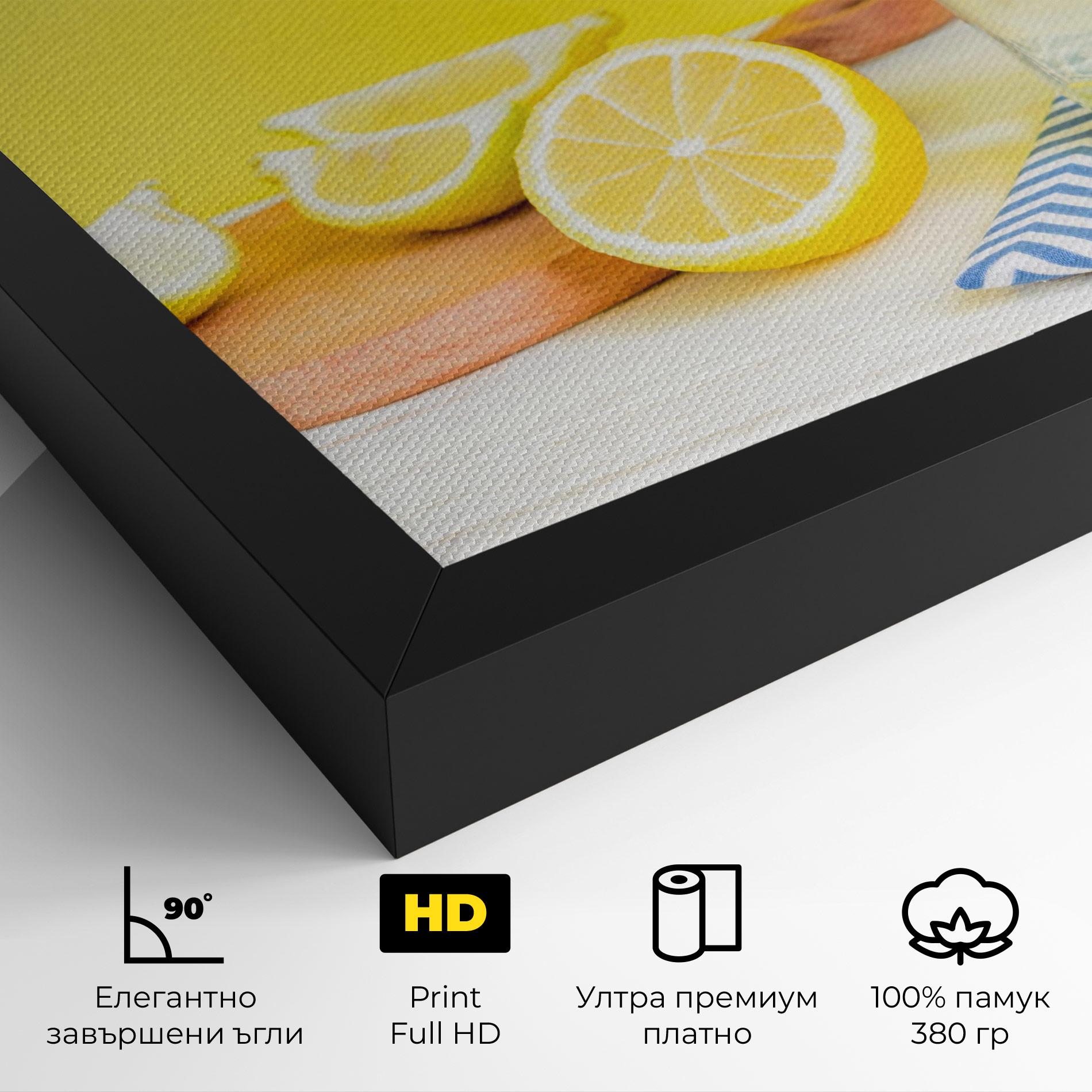 Картина на платно Citrus Lemonade Water mockup 4