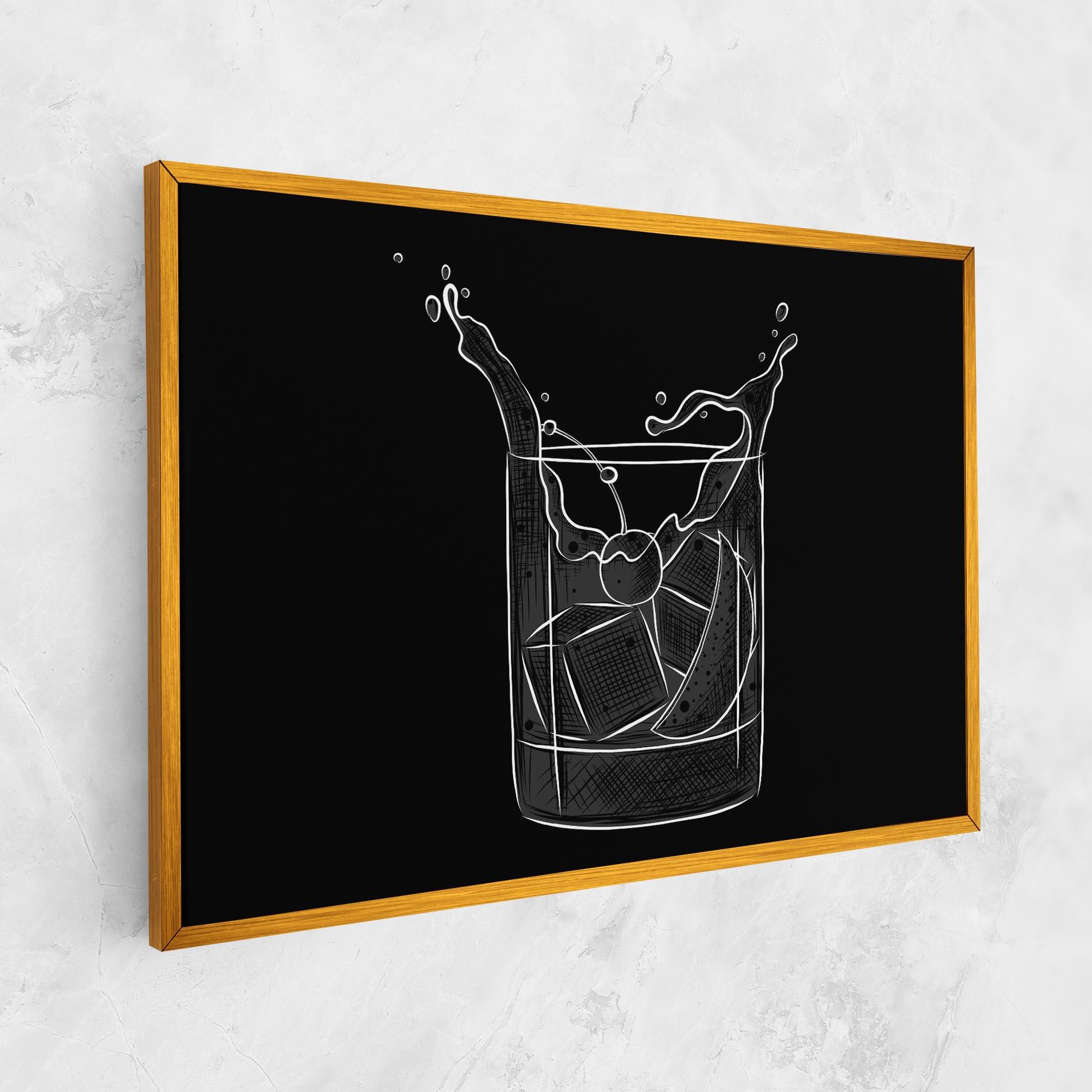 Картина на платно Lime Drink mockup 1