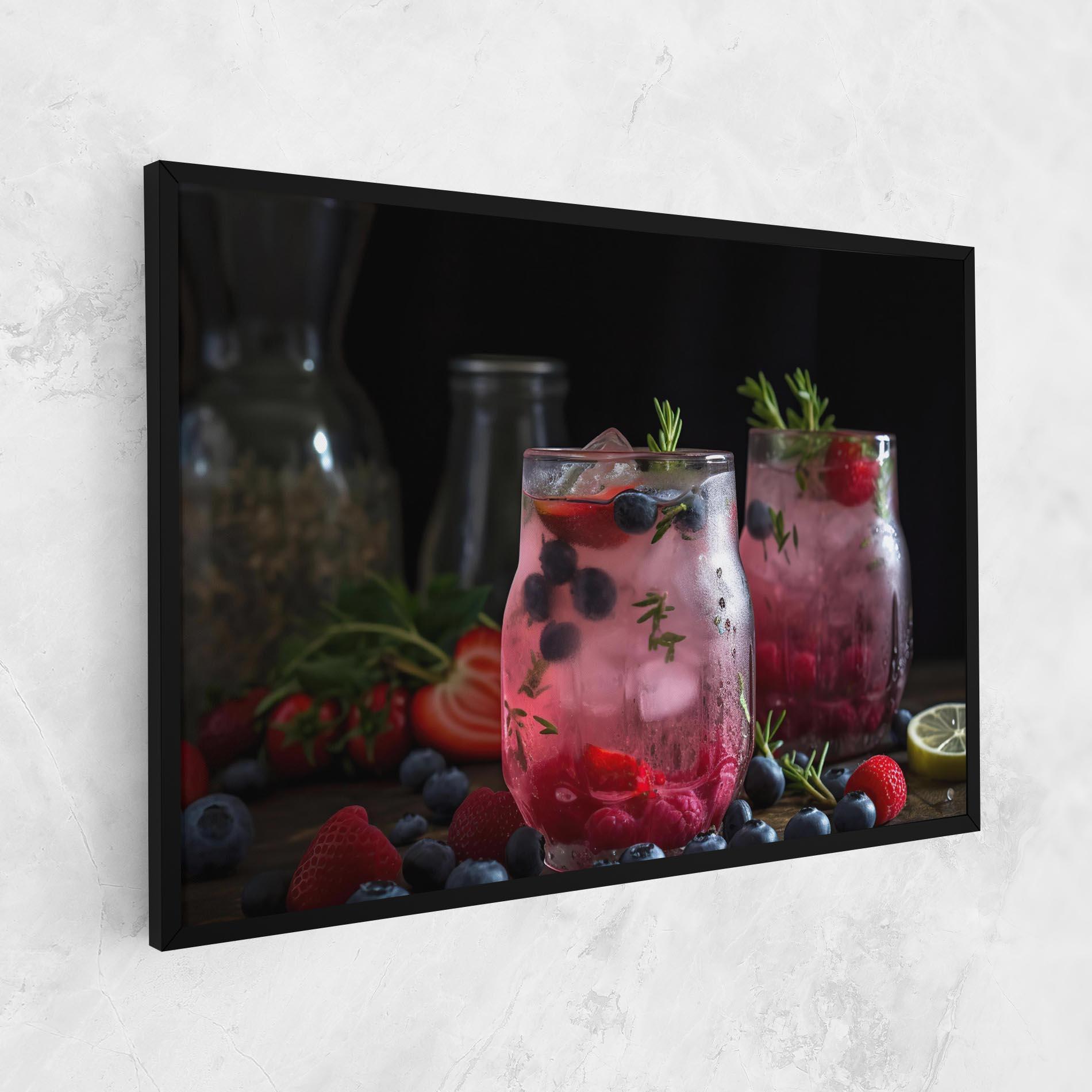 Картина на платно Berry Ice Drink mockup 1